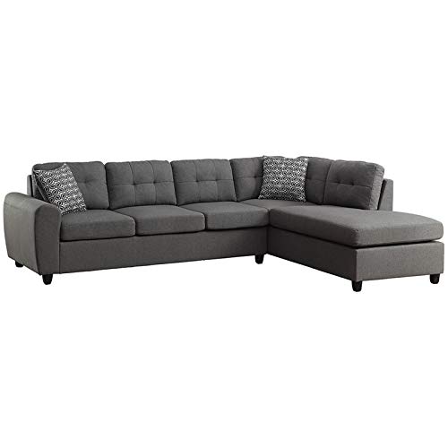 Coaster Home Furnishings Modern Grey Sectional Sofa for Living Room - Perfect for Family Gatherings & Relaxing