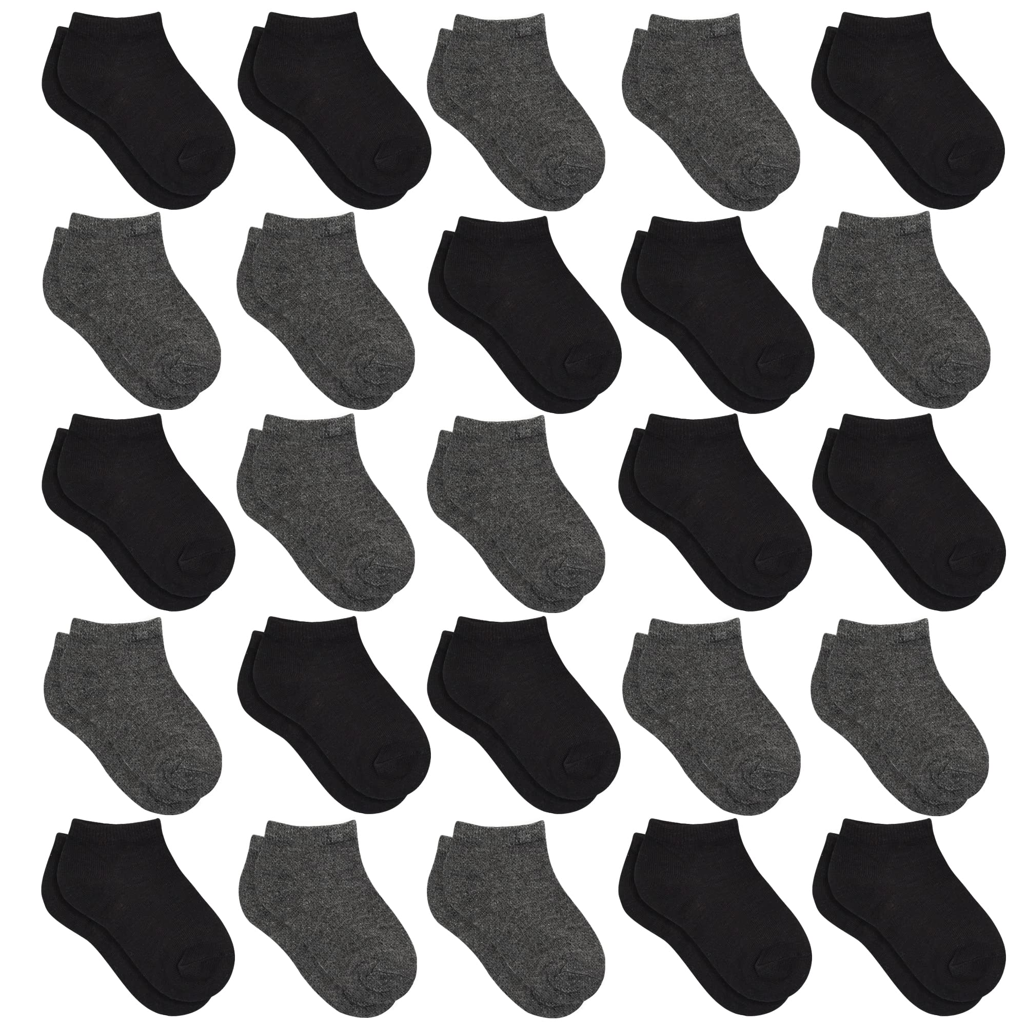25 Pairs Kids Socks for Boys & Girls (0-14 Years) - Soft Cotton Toddler Ankle Socks Set - Perfect for School, Sports & Everyday Wear