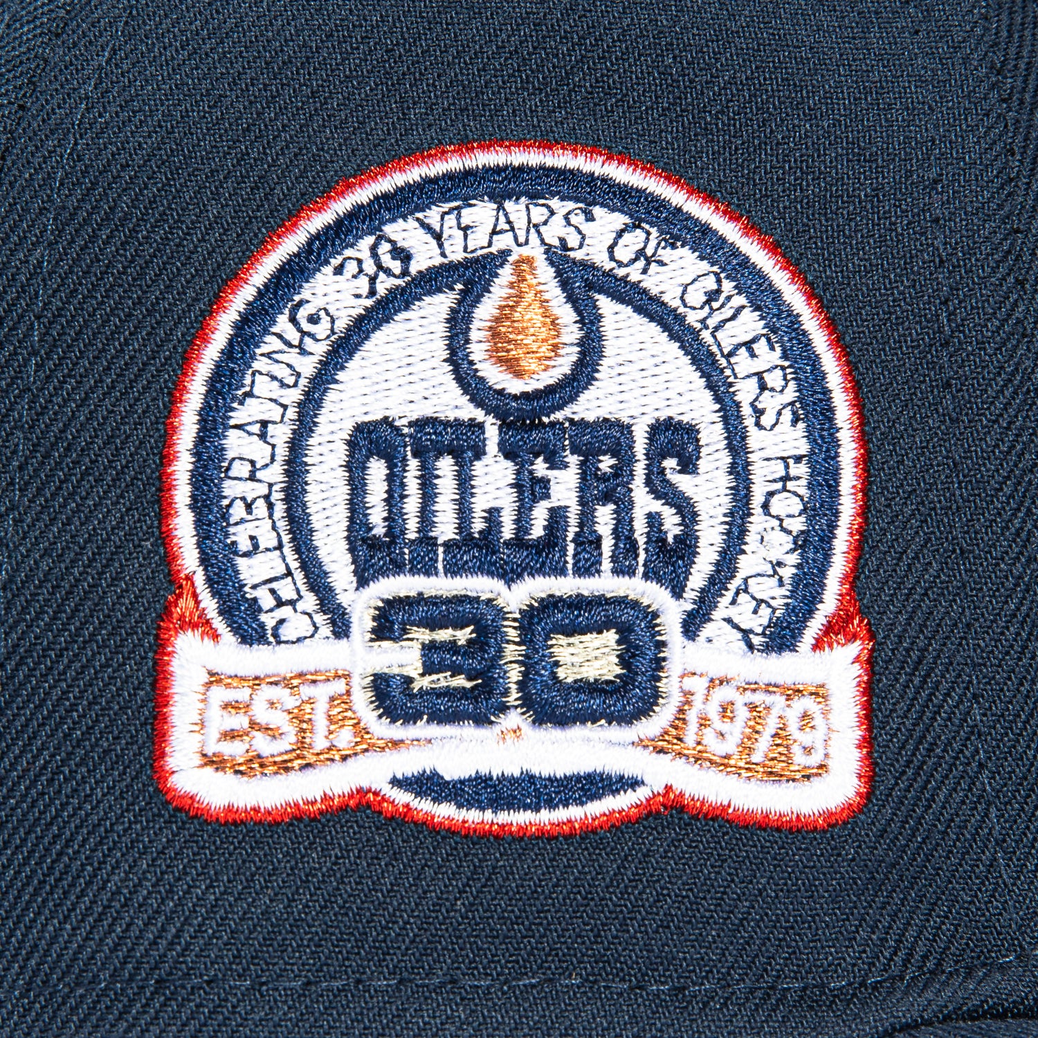 New Era 59Fifty Edmonton Oilers 30th Anniversary Patch Snapback Hat - Navy Blue NHL Hockey Cap for Men & Women - Perfect for Games, Collecting & Fan Gear
