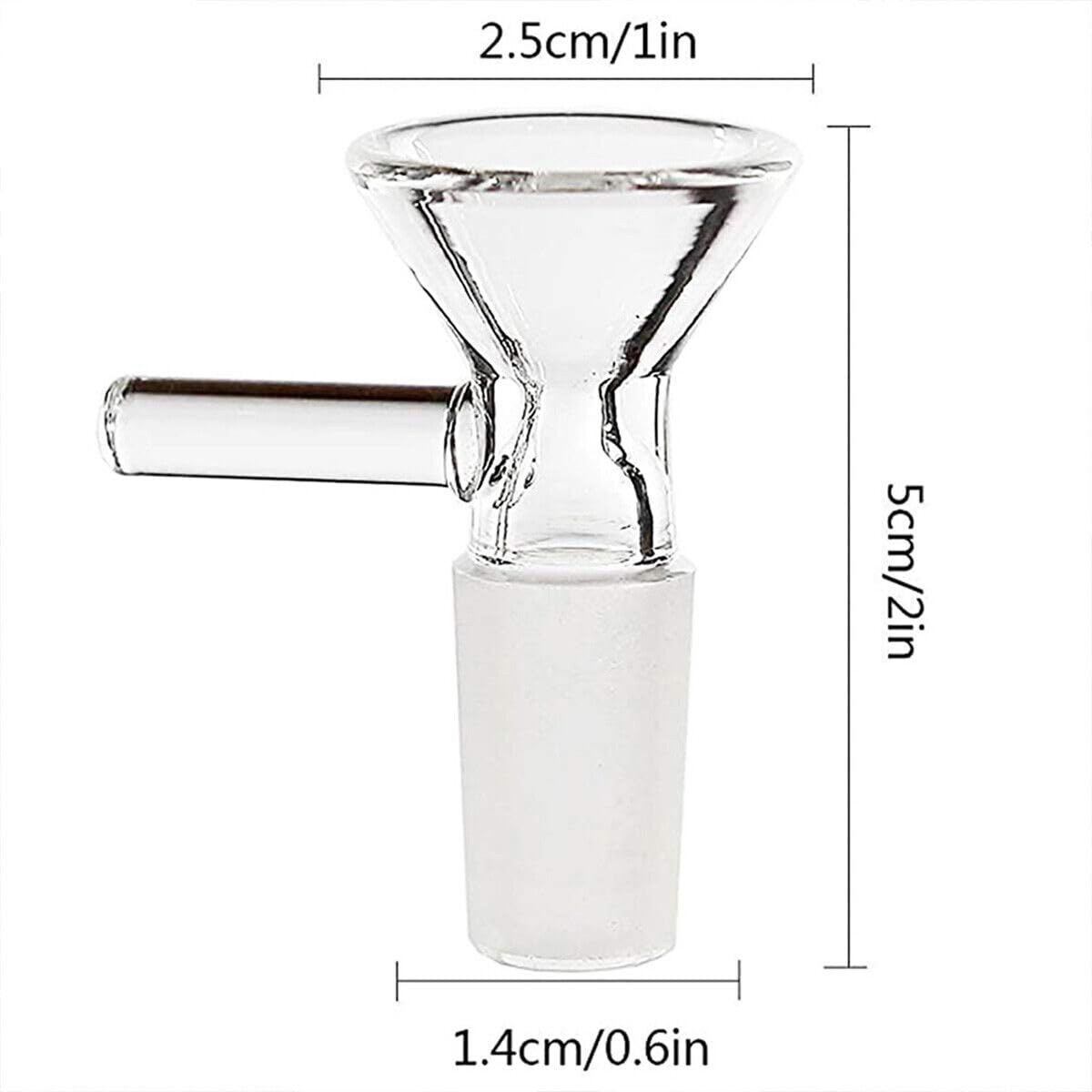 7PCS Glass Funnel Set with Handle - Small Kitchen Funnels for Bottles, Liquids & Spices - Durable Lab & Home Use for Cooking, Baking, Essential Oils & DIY Projects