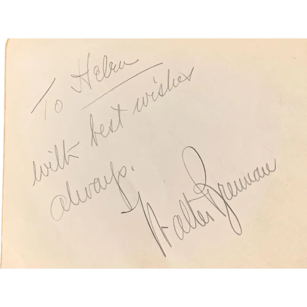 Dean Jagger & Walter Brennan Dual Signed Album Page Cut - Authentic JSA COA Autograph - Perfect for Collectors, Movie Memorabilia & Vintage Hollywood Fans
