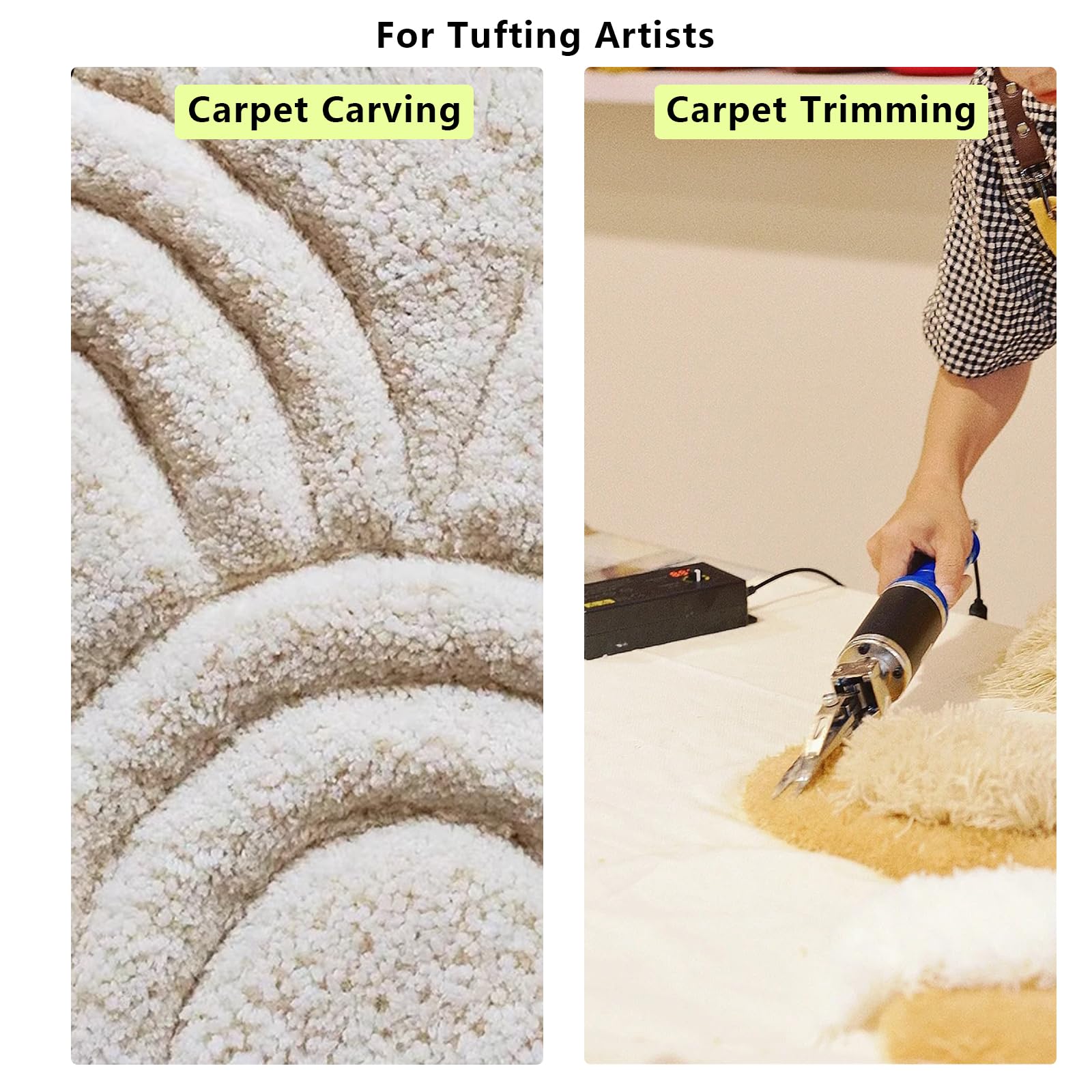 **Tuftech Electric Tufting Carpet Rug Carving Scissors – Professional Engraving & Trimming Modeling Scissors for DIY Tufting Art, Craft Supplies – Perfect for Home Decor, Rugs, Wall Hangings & Custom Projects**