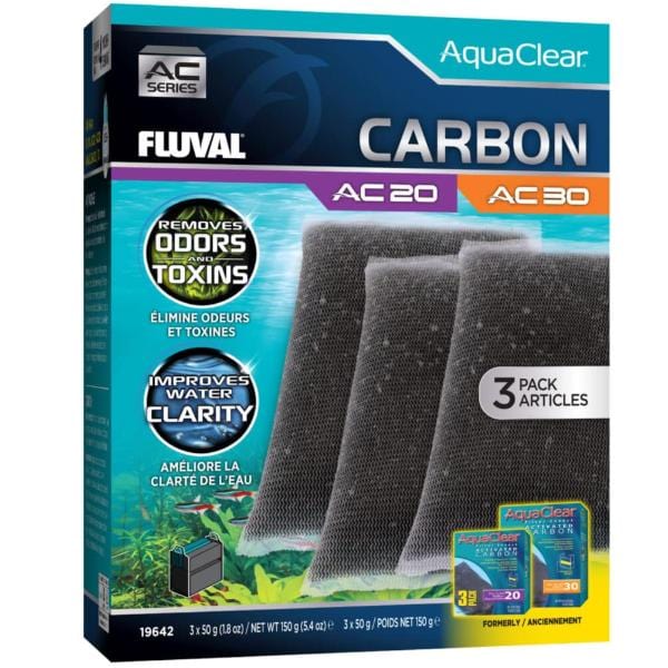 Fluval AC Series Carbon Power Filter Insert - Premium Aquarium Water Filter for Freshwater & Saltwater Tanks - Ideal for Fish Tanks, Turtle Habitats & Aquatic Pets