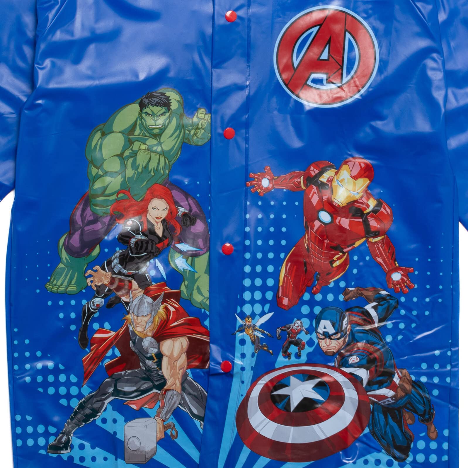 Marvel Avengers Spider-Man Iron Man Thor Captain America Waterproof Rain Jacket for Kids - Toddler to Big Kid Sizes - Perfect for Outdoor Play, School & Rainy Day Adventures