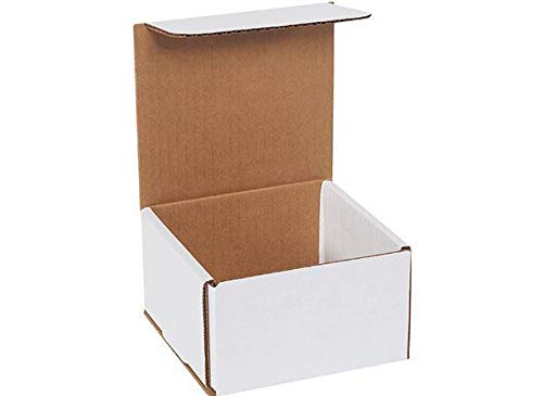 Secure Seal 5x5x3 Inch White Corrugated Cardboard Shipping Boxes - Bulk Pack of 200 Foldable Mailers for Mailing, Moving & Storage | Lightweight Durable Packaging for Ecommerce, Home Organization & Small Business Shipping