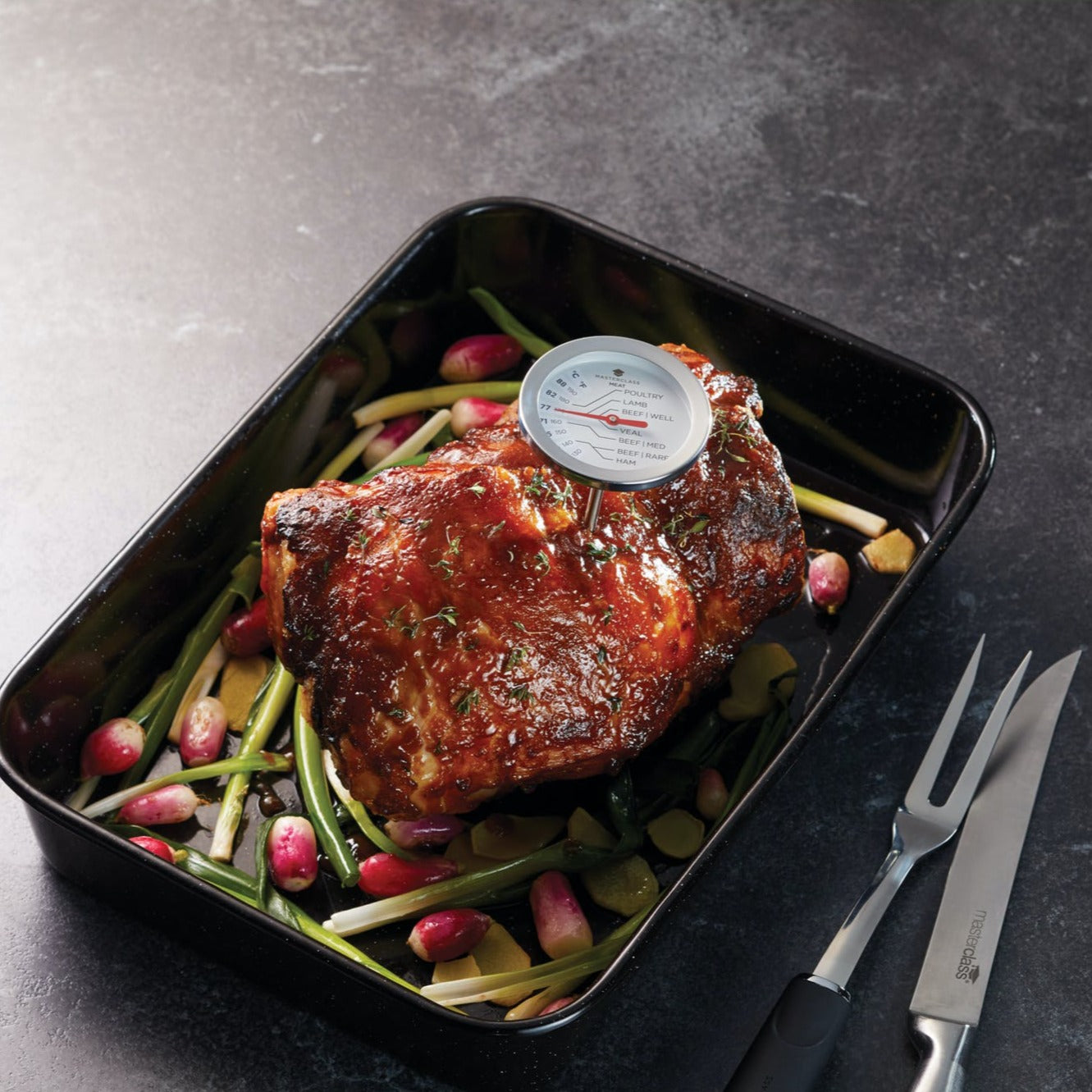 Masterclass Digital Meat Thermometer - Instant Read, Waterproof & Accurate for Grilling, Smoking, BBQ & Cooking - Perfect for Home Chefs & Outdoor Enthusiasts