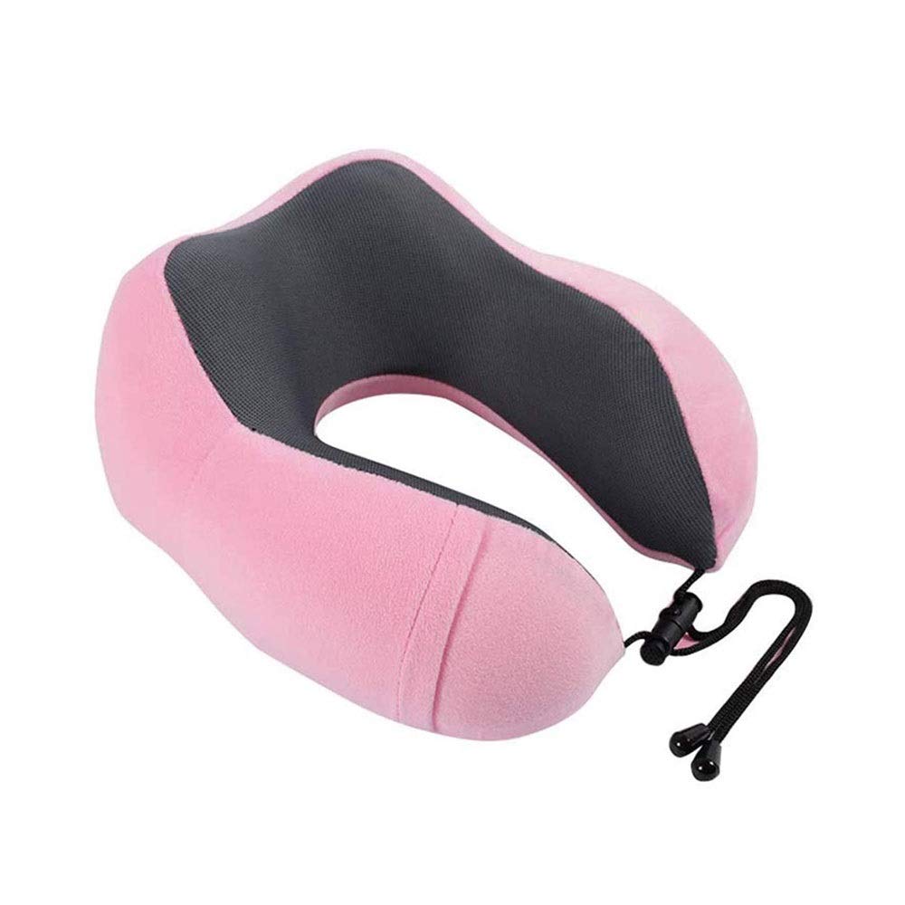 Memory Foam Travel Neck Pillow for Airplane Sleeping - Adjustable Support with Storage Bag, Sleep Mask & Earplugs - Prevents Head Falling Forward - Perfect for Long Flights, Road Trips & Office Naps