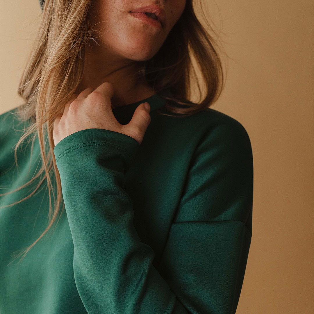 Brighton Women's Emerald Green Pullover Sweater - Cozy Knit Casual Wear for Fall & Winter | Perfect for Office, Travel & Outdoor Activities