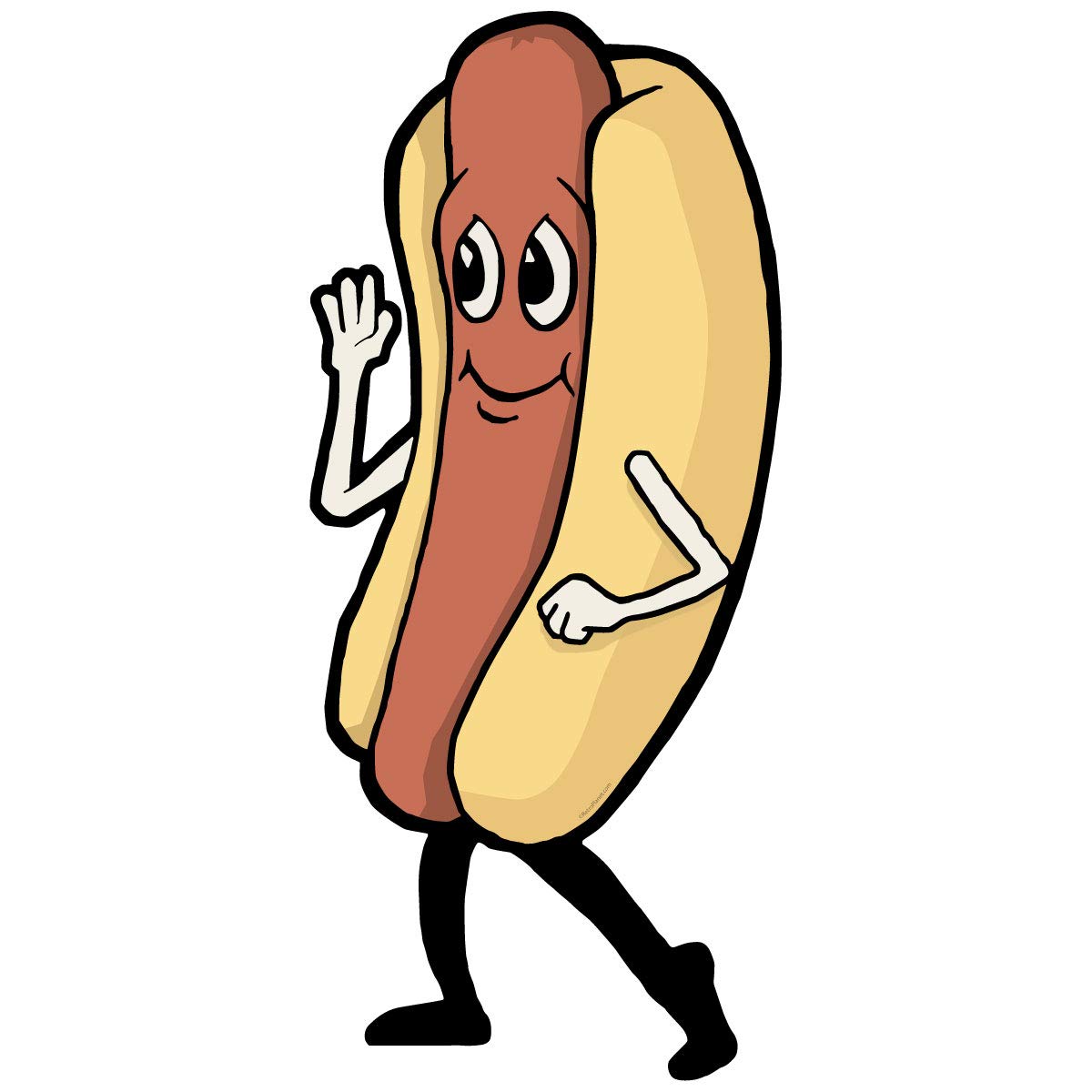 Funny Hot Dog Dancing Movie Snacks Decal - Vinyl Sticker for Home Theater Decor, Man Cave, Game Room & Movie Night Accessories