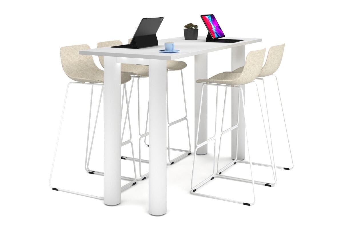 Sturdy Quadro Cylinder Legs Counter Table - 1600L x 700W - Perfect for Kitchen Islands, Breakfast Bars & Commercial Spaces