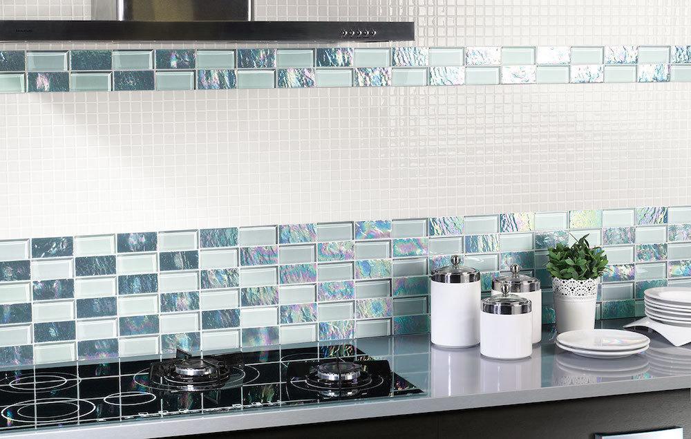 Recycled Solid White Glass Tile - Eco-Friendly Mosaic for Backsplash, Bathroom & Kitchen Decor
