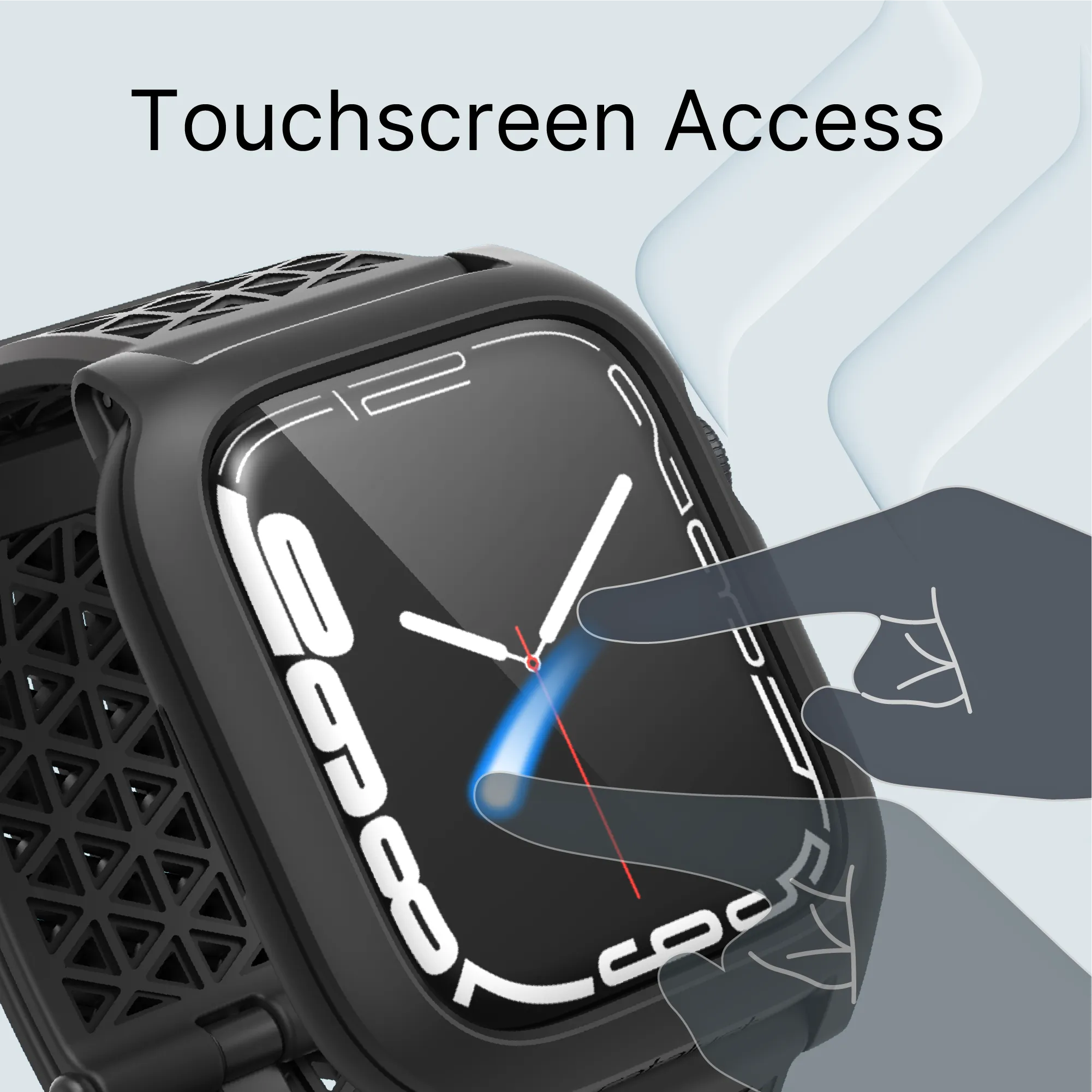 45mm Rugged Protective Case with Band for Apple Watch Series 9/8/7 - Shockproof & Scratch-Resistant Cover for Outdoor Sports, Workouts & Daily Use