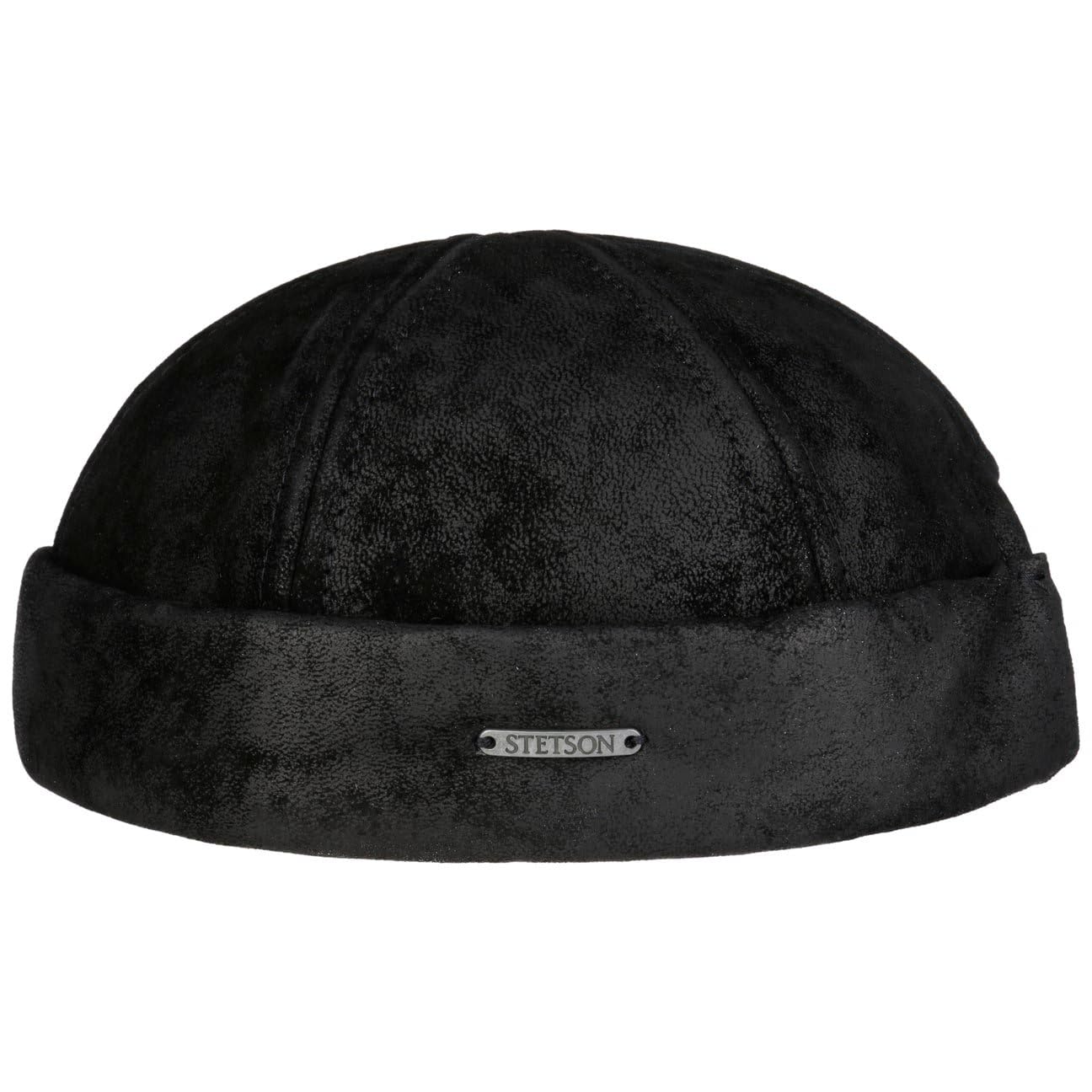 Stetson Pigskin Docker Hat for Men - Genuine Leather, Made in EU - Stylish & Durable Casual Wear for Outdoor Activities, Travel & Everyday Use