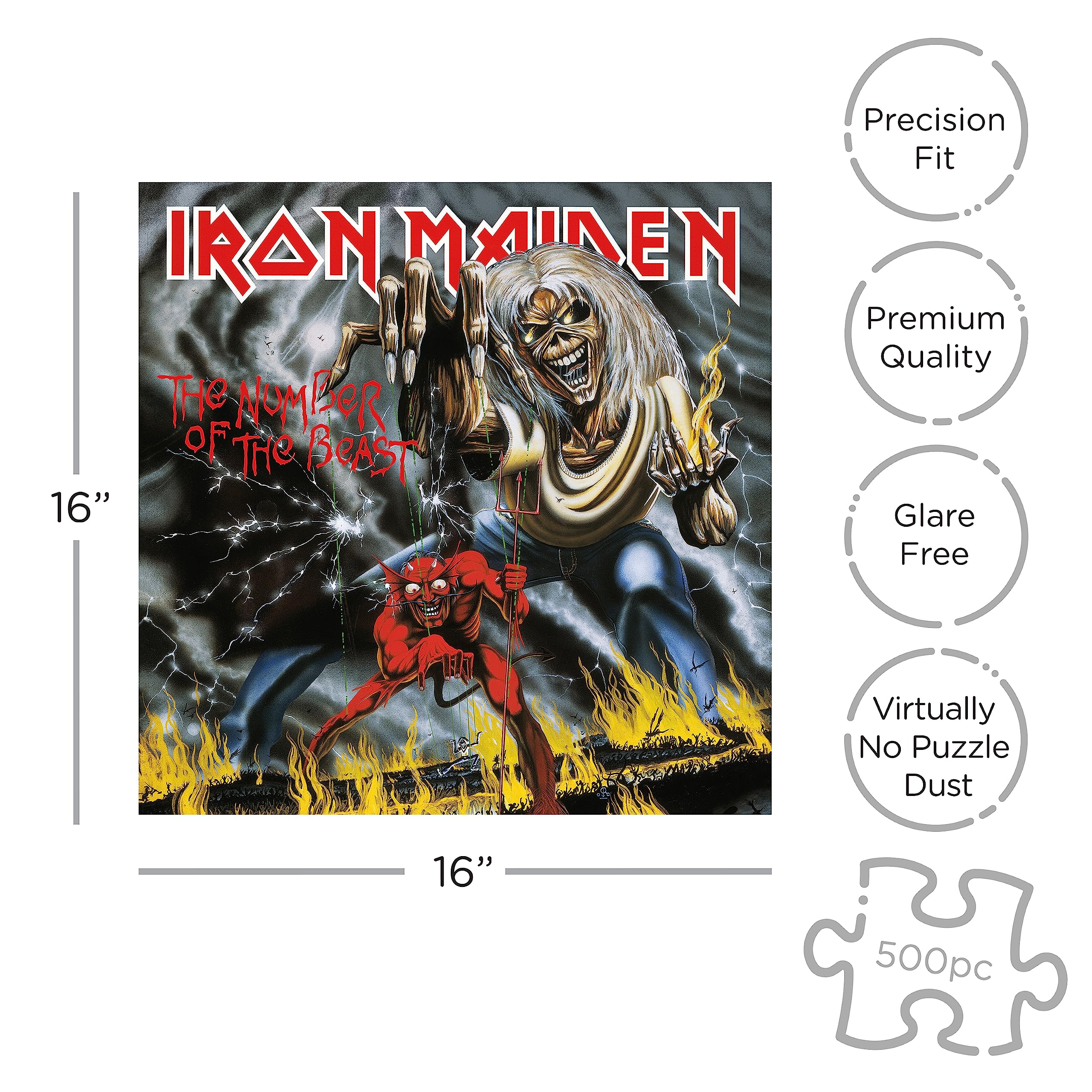 Iron Maiden The Number of The Beast 1000-Piece Jigsaw Puzzle - Heavy Metal Music Band Merchandise for Fans & Collectors - Perfect for Home Decor, Gifts & Relaxation