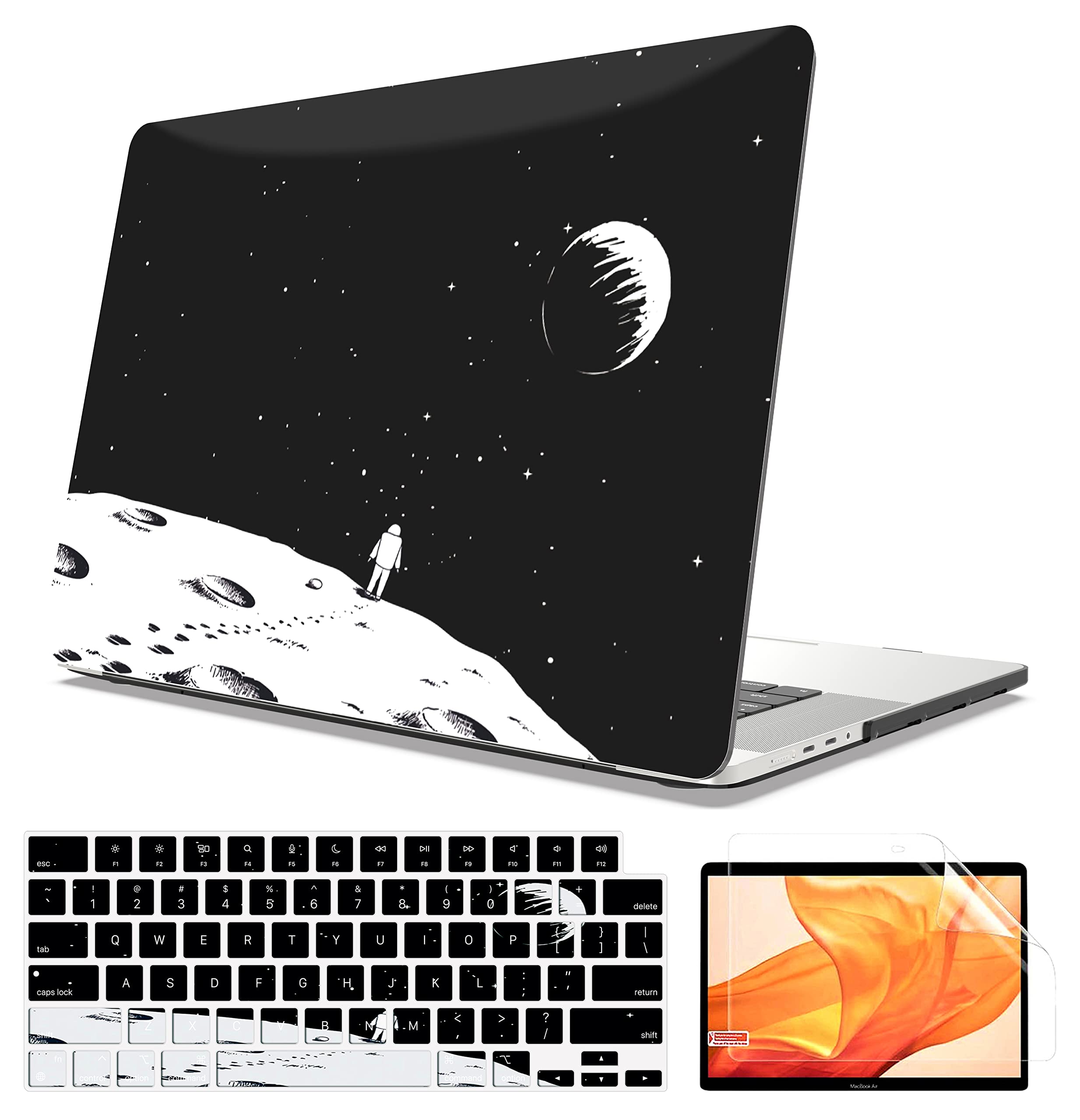 AOGGY MacBook Pro 14 Inch Case 2021-2023 Compatible with M1/M2 A2442/A2779 - Hard Plastic Shell Cover with Keyboard Protector & Screen Protector for 14.2
