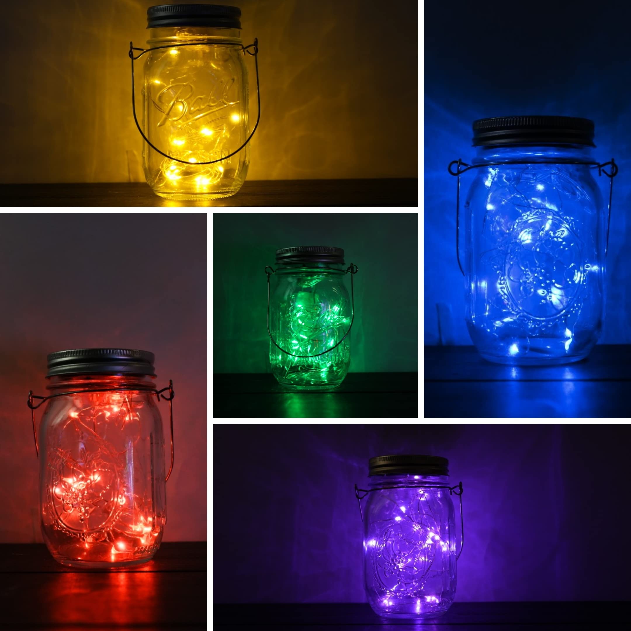 Solar Mason Jar Lid Lights - 10 Pack 30 LED Waterproof Fairy String Lights with Hooks (Jars Not Included) | Outdoor Decorative Lighting for Garden, Patio, Wedding & Party Decorations | Creates Magical Ambiance for Evenings, Celebrations and Special Events
