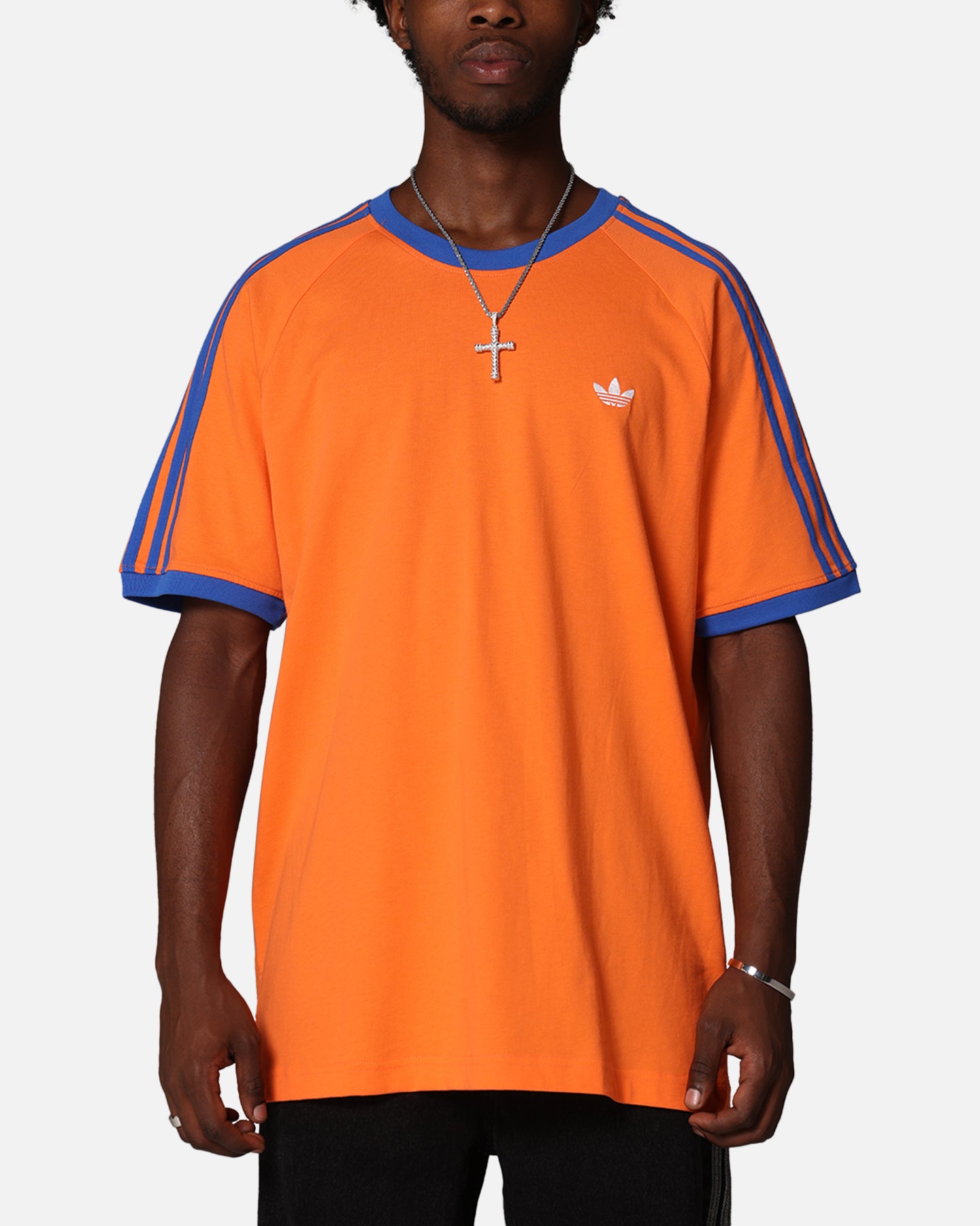Adidas Monogram Cali T-Shirt for Men - Orange Casual Short Sleeve Tee | Gym, Streetwear & Everyday Comfort Wear