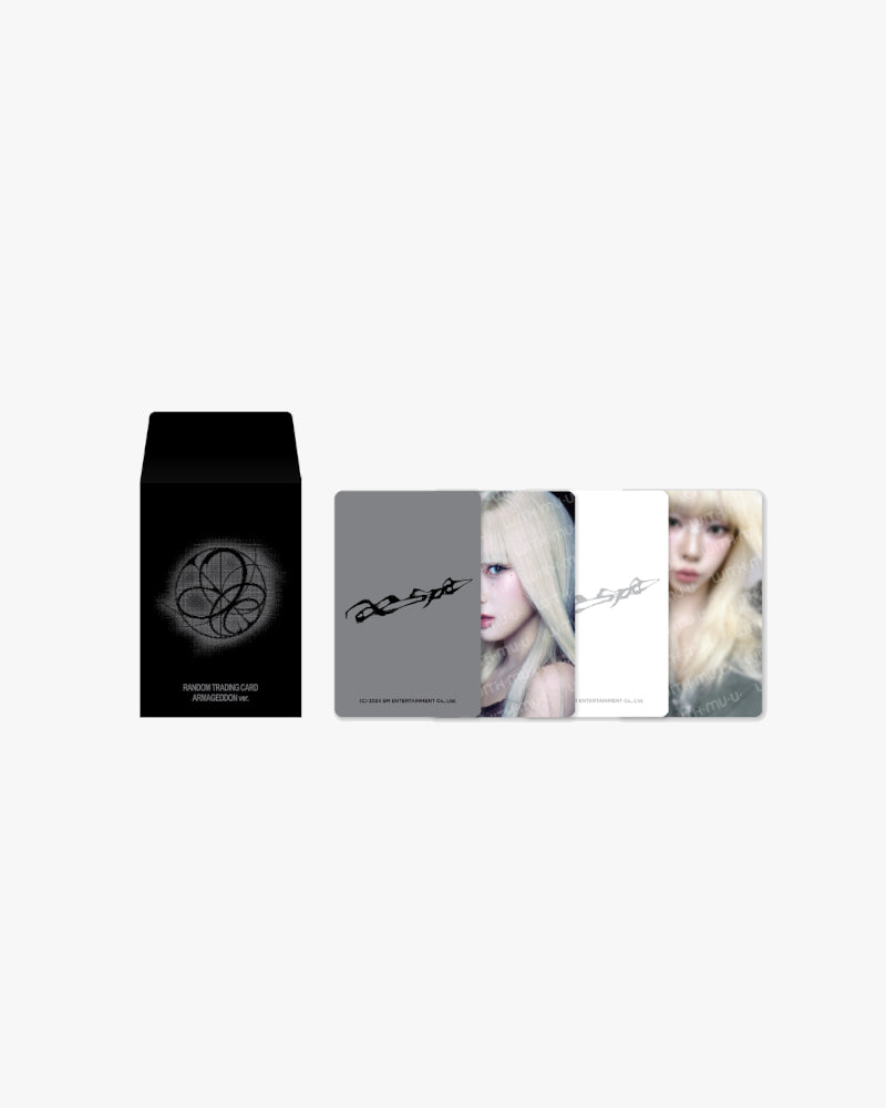 aespa 2024 Armageddon Official Merchandise Random Trading Card B Version - Kpop Album Photocards for Collectors & Fans | Perfect for Gifts, Decor, and Fan Meetings