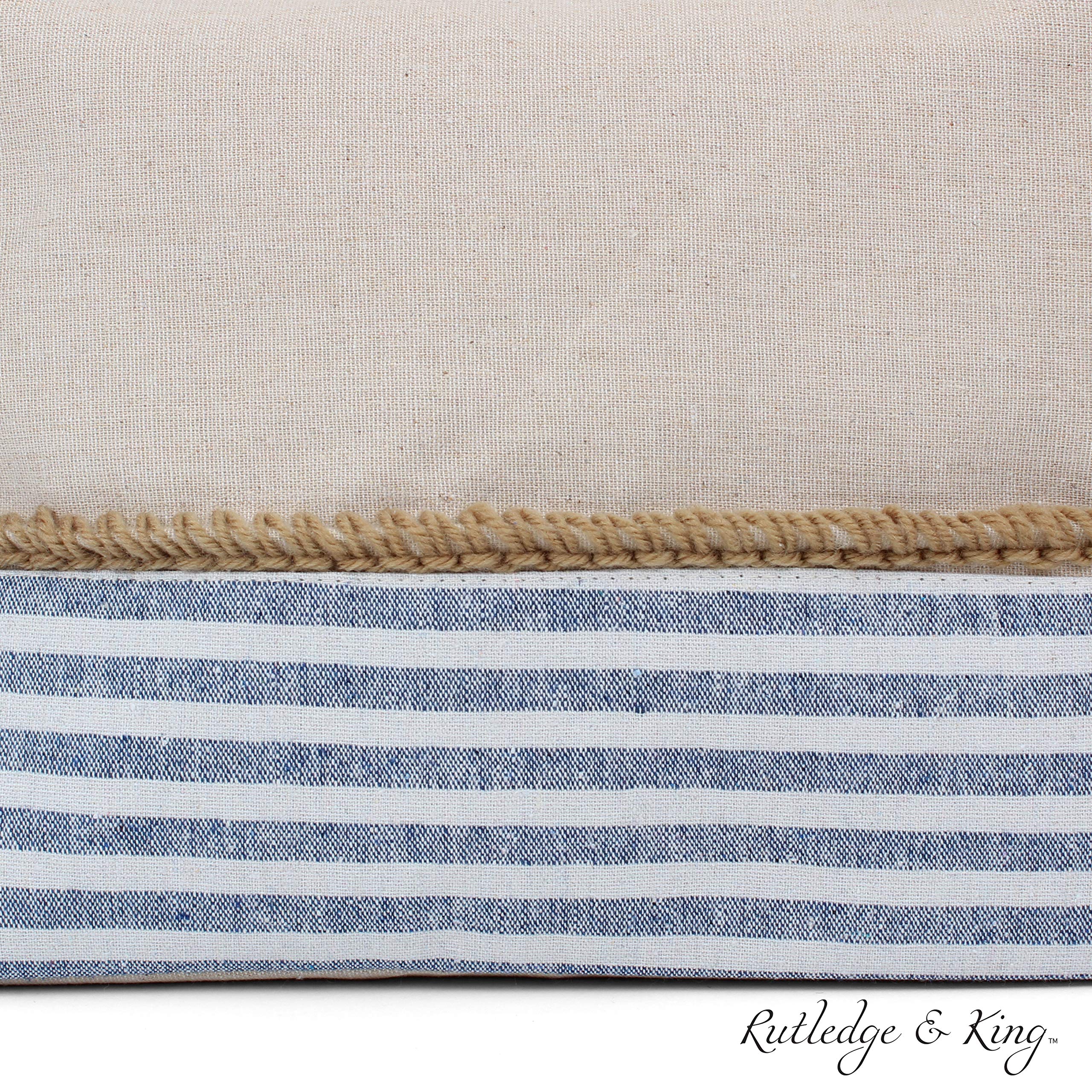 Rutledge & King Large Beach Tote Bag with Rope Handles - Stylish & Spacious Summer Tote for Women - Perfect for Beach, Pool, Shopping & Travel Accessories