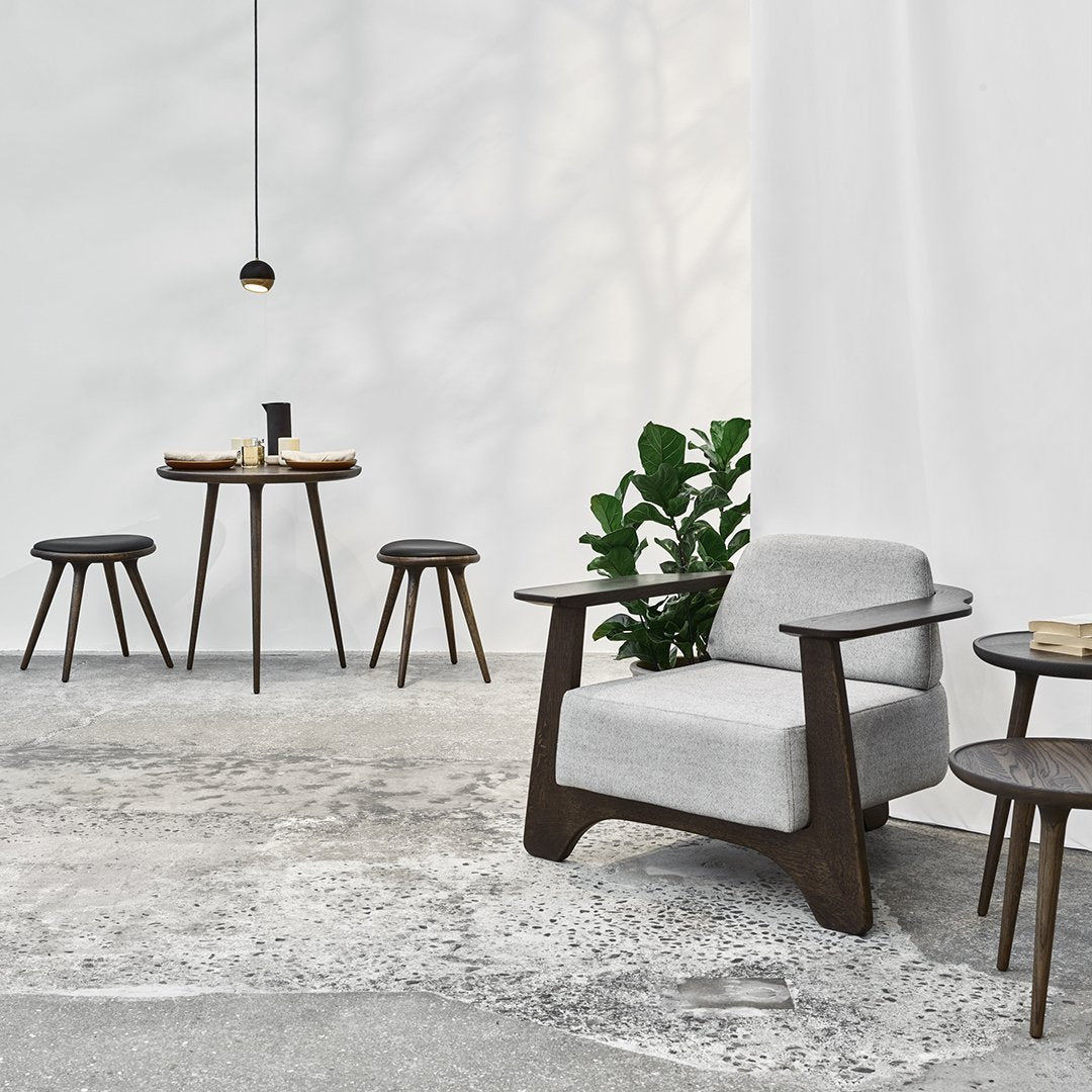 Modern Accent Cafe Table - Small Round Side Table for Living Room, Bedroom, Patio - Perfect for Coffee, Books & Decor