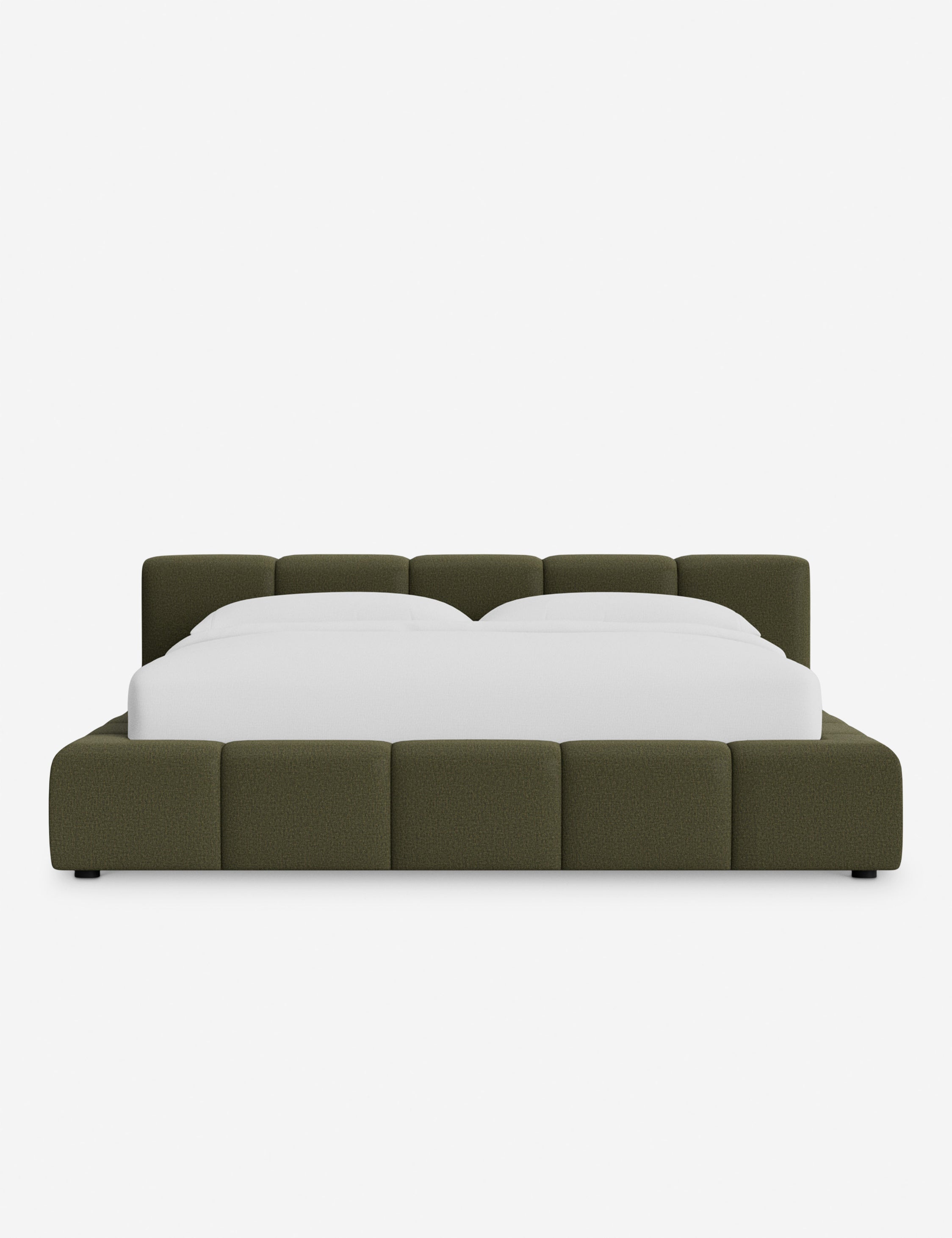 Cambry Platform Bed Frame - Modern Minimalist Wooden Bed with Headboard - Perfect for Bedroom, Guest Room & Small Spaces