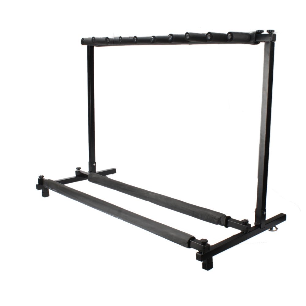 Multi Guitar Stand Rack - Foldable & Space-Saving Design Holds 9 Electric/Acoustic Guitars - Perfect for Home Studios, Music Rooms & Live Performances
