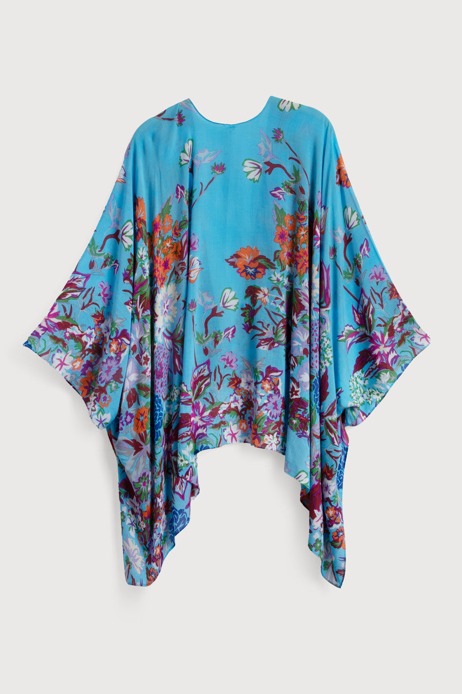 Lightweight Floral Kimono Short - Women's Summer Cover Up Beachwear for Vacation, Pool Party & Boho Outfits