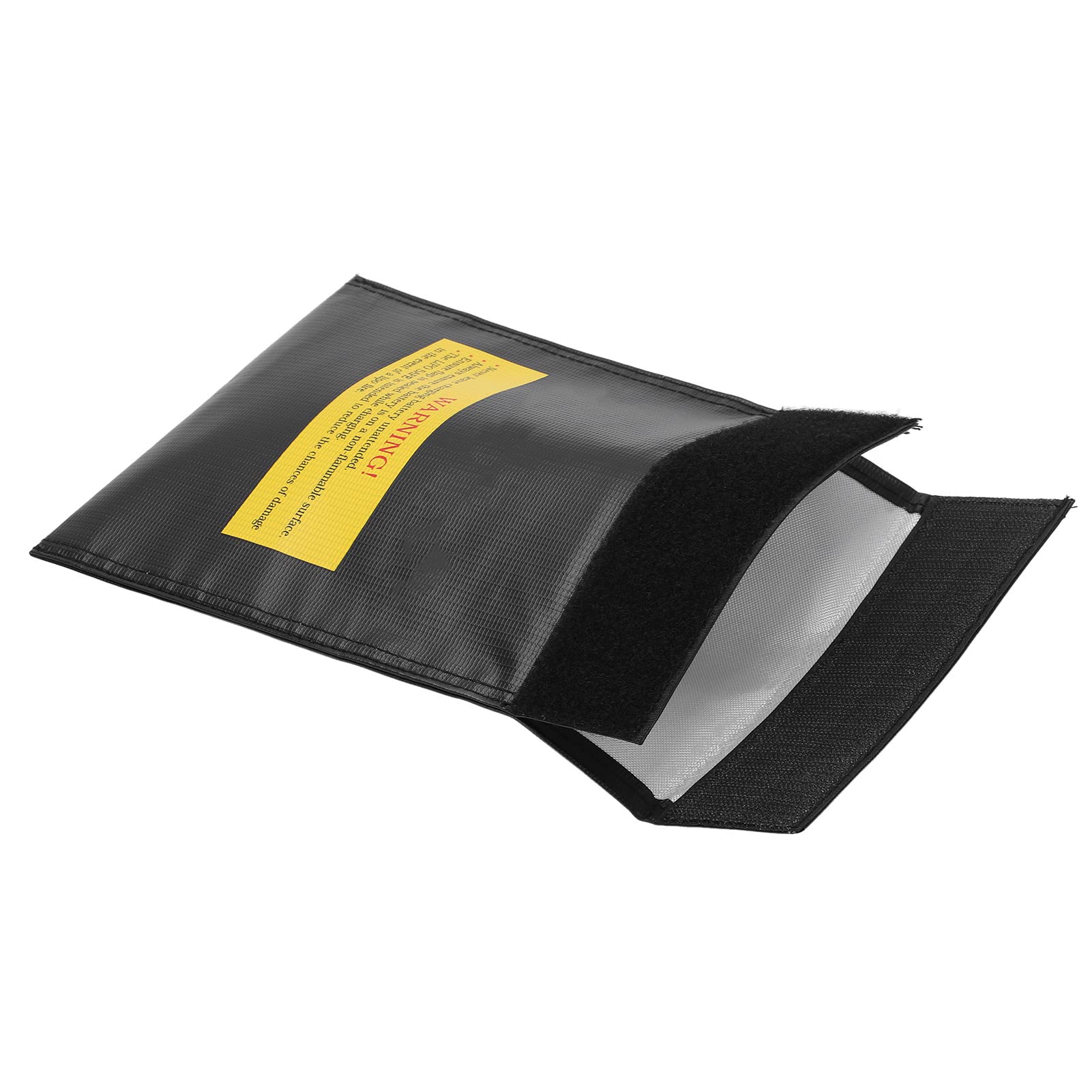 Xirfuni Fireproof RC Lipo Battery Storage Bag - High Temperature Resistant Safety Pouch for Drone, Airplane & Helicopter Batteries - Perfect for Safe Charging & Transport (Black)