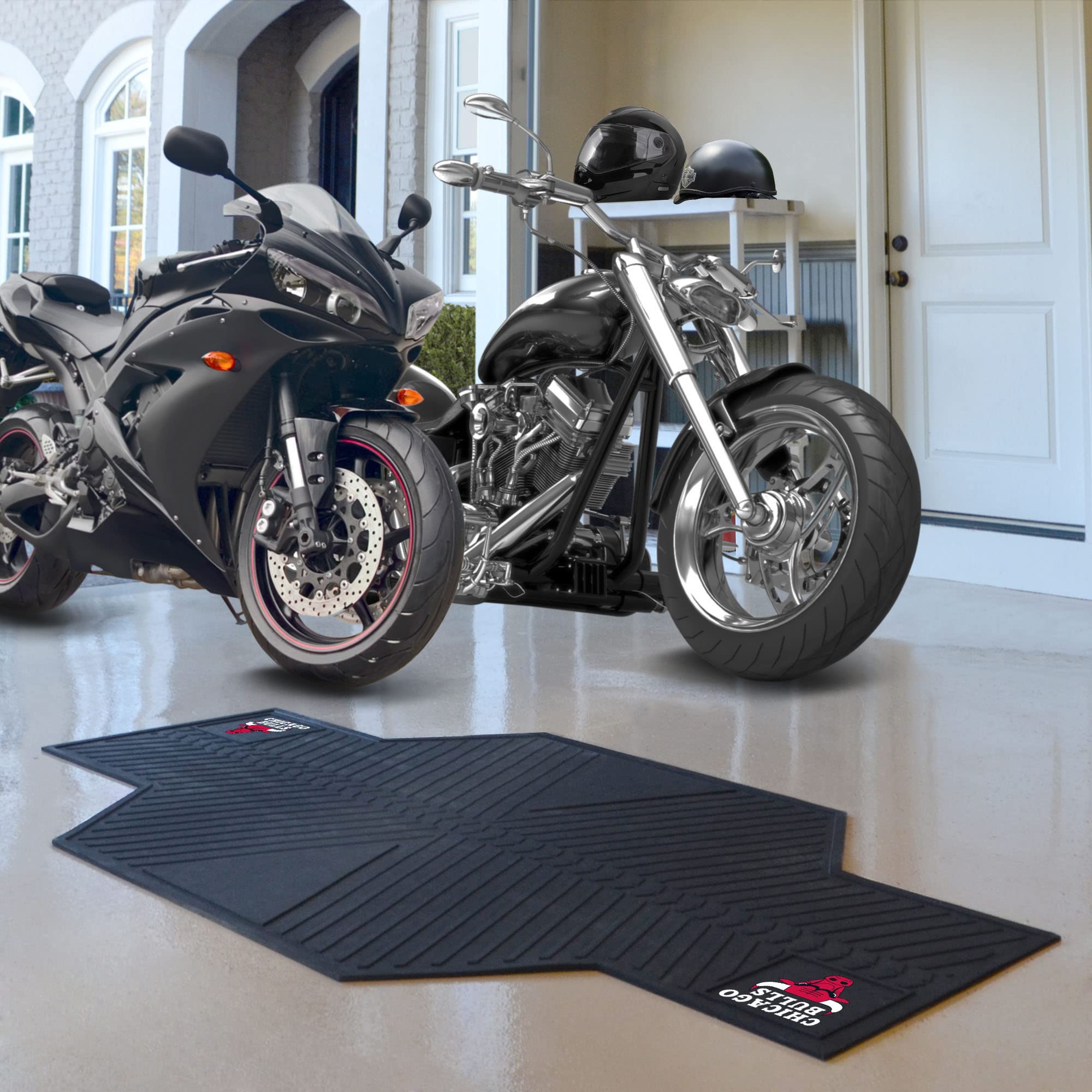 FANMATS NBA Unisex-Adult Motorcycle Floor Mat - Officially Licensed NBA Team Design - Durable Rubber Non-Slip Motorcycle Foot Pad - Perfect for Garage, Man Cave, and Motorcycle Enthusiasts