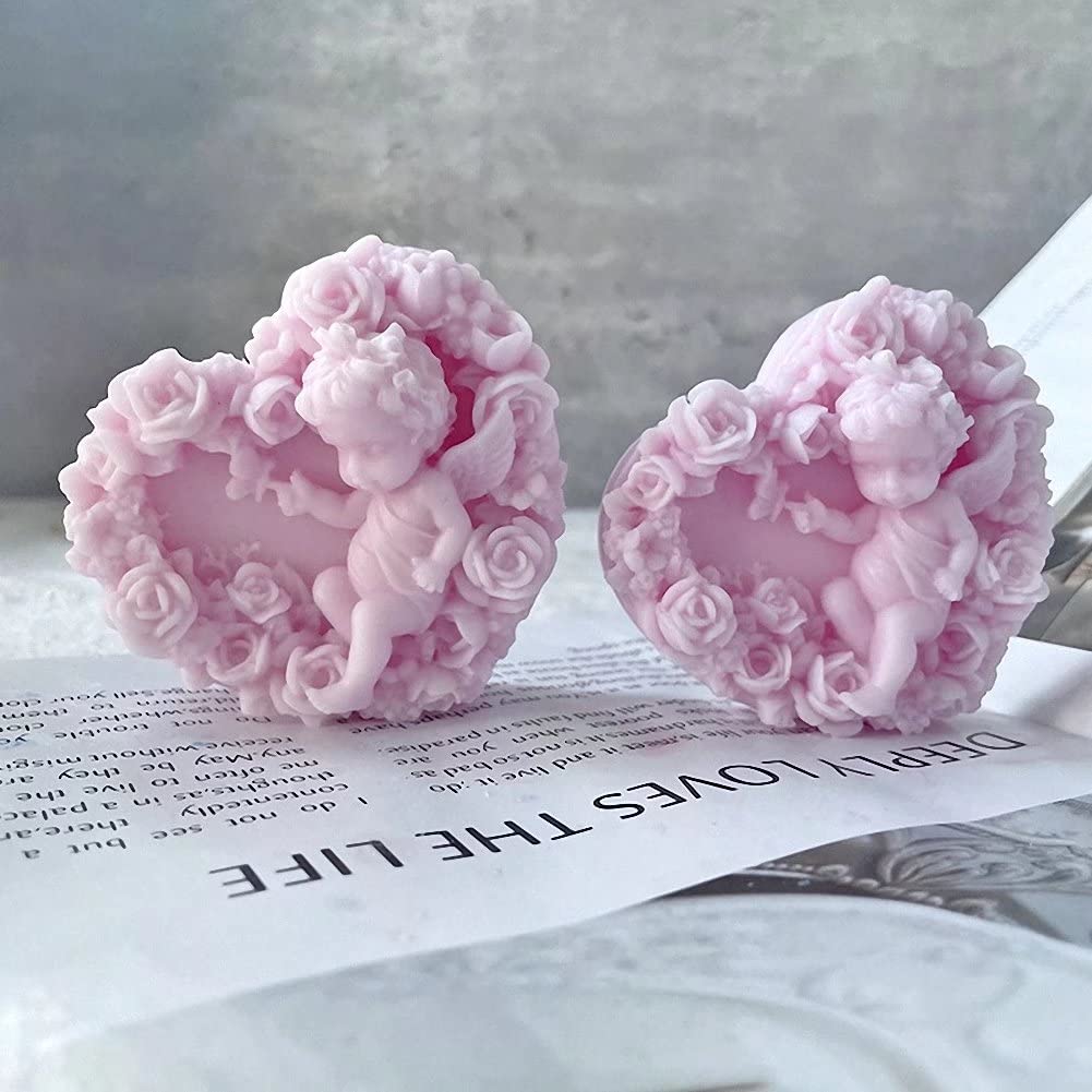 Premium Angel Silicone Mold Set for DIY Soap, Candle & Fondant Crafts - Perfect for Baby Showers, Birthday Parties & Cake Decorations - Ideal for Home Baking, Wedding Favors & Holiday Gift Making