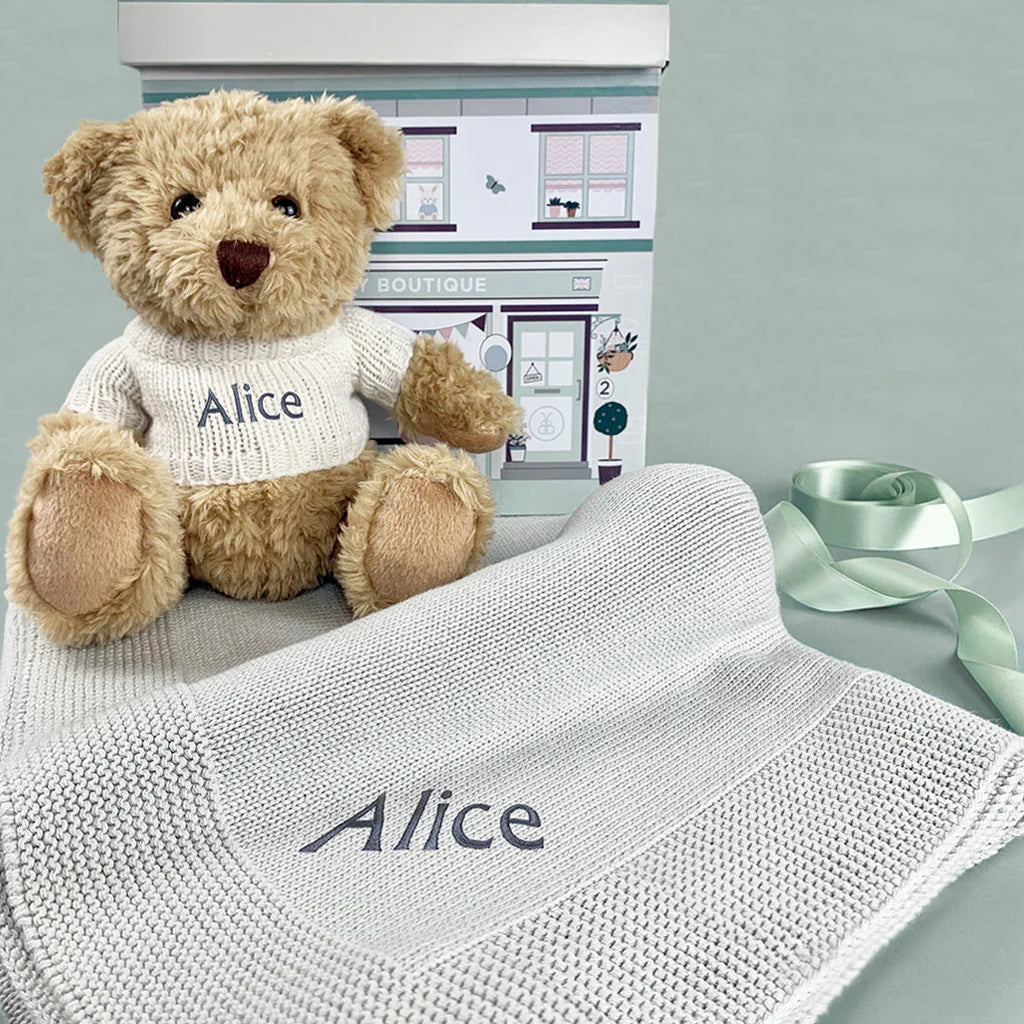 Cozy Bear & Soft Blanket Combo - Perfect for Kids, Gifts & Nursery Decor - SKU: LBG1075 | Ideal for Cuddling, Baby Showers & Bedtime Comfort