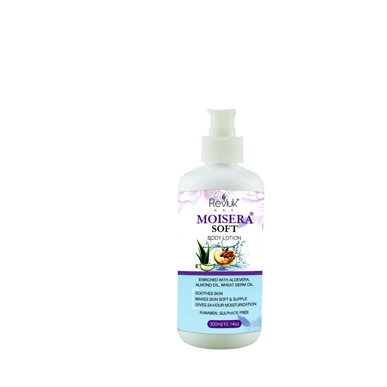 Revluk Moisturizing Body Lotion for Dry Skin - Vitamin E, Aloe Vera & Almond Oil Enriched Daily Hydration Cream | Non-Greasy, Glowing Skin Care for All Skin Types | 300ml | Perfect for Daily Use, After Shower & Winter Skin Protection