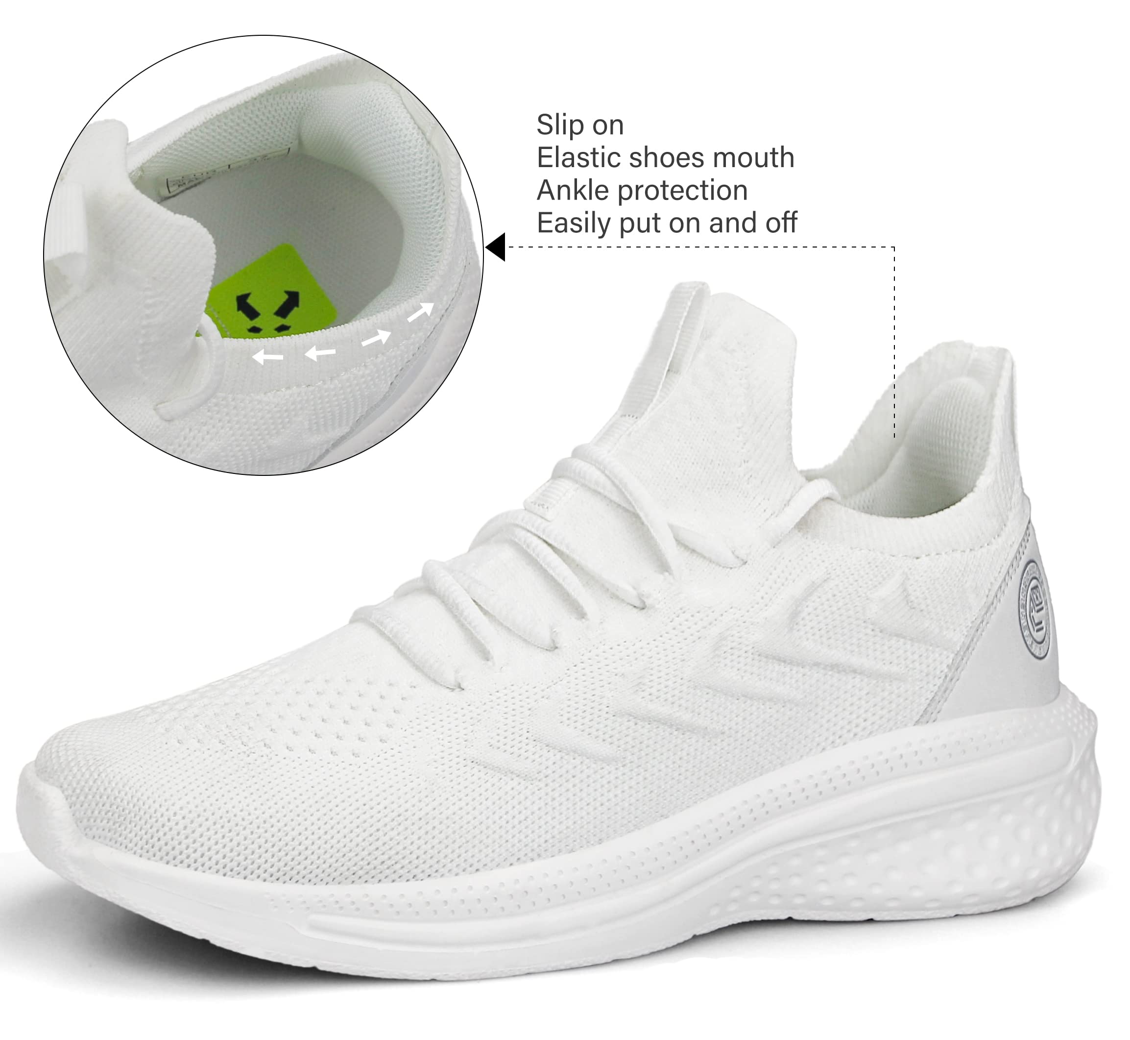 PUJCS Women's Slip-On Sneakers - Breathable Lightweight Mesh Walking & Running Shoes for Gym, Workout & Casual Wear - Non-Slip Comfortable Athletic Shoes for Women