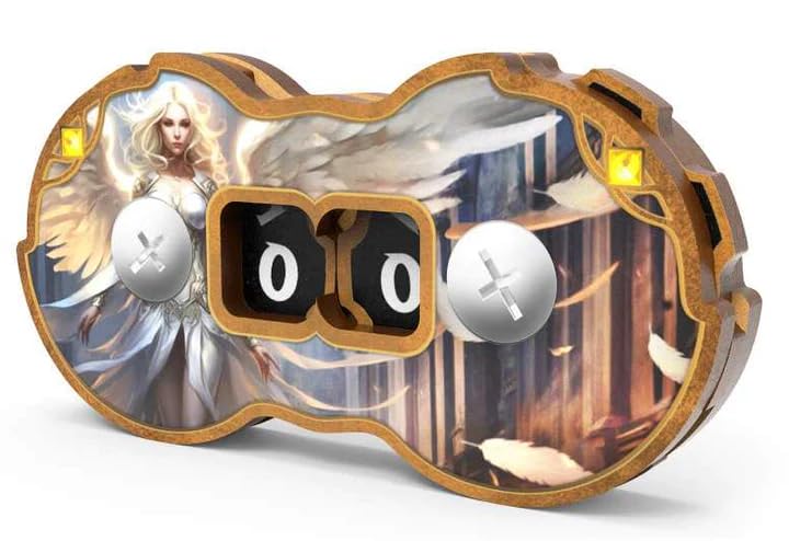 Green Stuff World Life Counters for MTG, Yu-Gi-Oh & Tabletop Games - White Plastic Life Trackers - Perfect for Magic: The Gathering, Pokemon & Board Game Enthusiasts