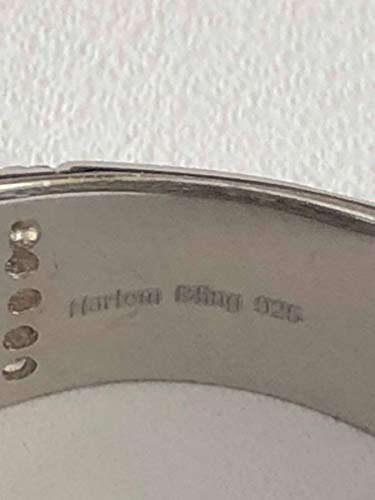 HarlemBling 925 Sterling Silver Men's Iced Hip Hop Ring - Round Cluster Cubic Zirconia Ring for Men | Perfect for Gifts, Parties, and Everyday Wear