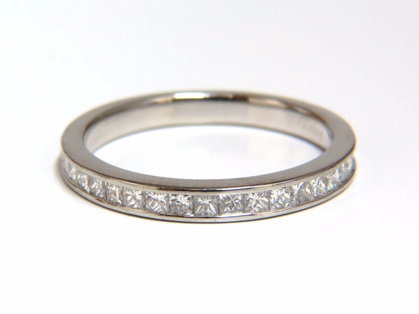 Authentic Asprey 0.65ct Natural Princess Cut Diamond Band Ring - Elegant Wedding, Engagement & Anniversary Jewelry for Women