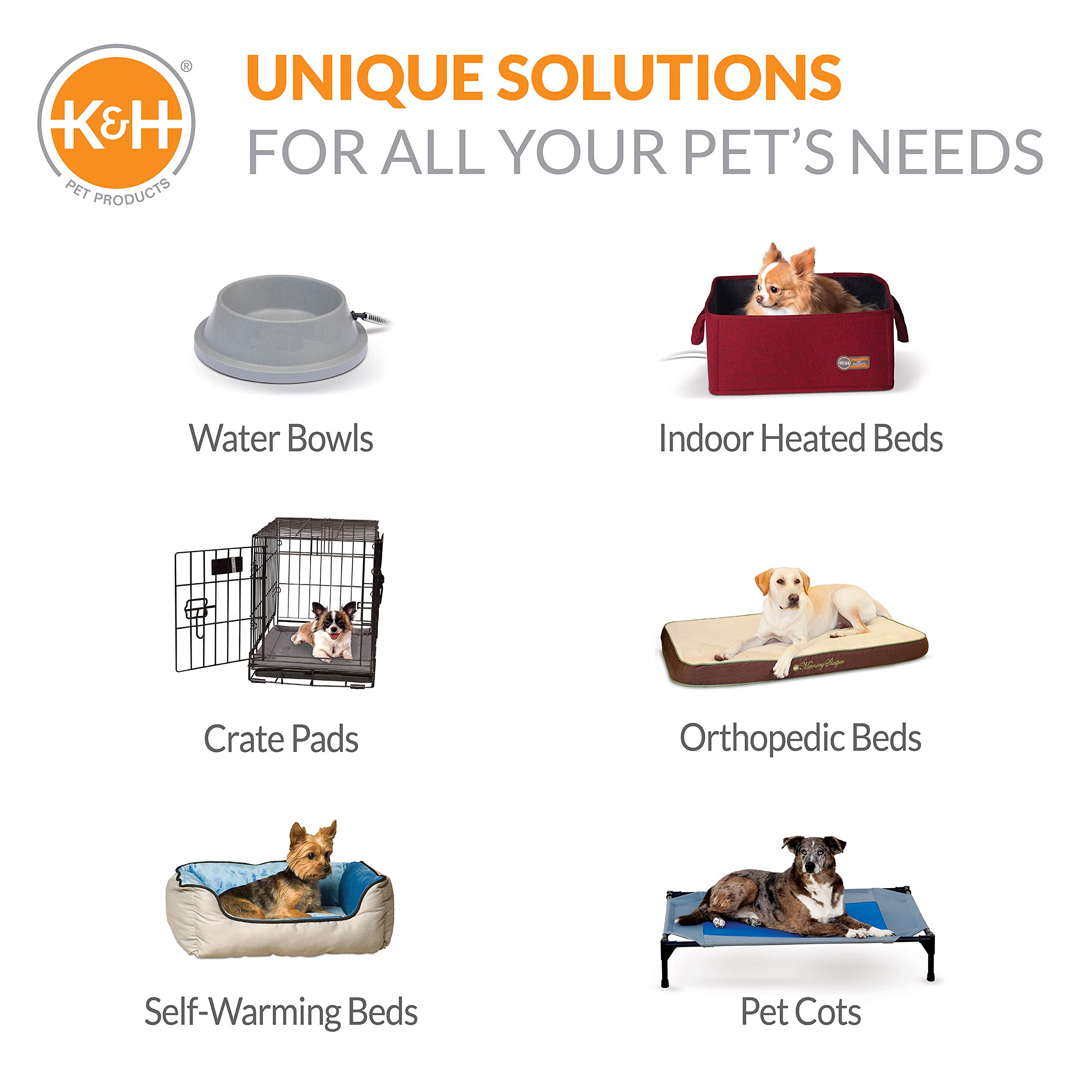 K&H Pet Products Lectro-Kennel Outdoor Heated Pad Deluxe Cover - Gray Fleece Lining, 22.5