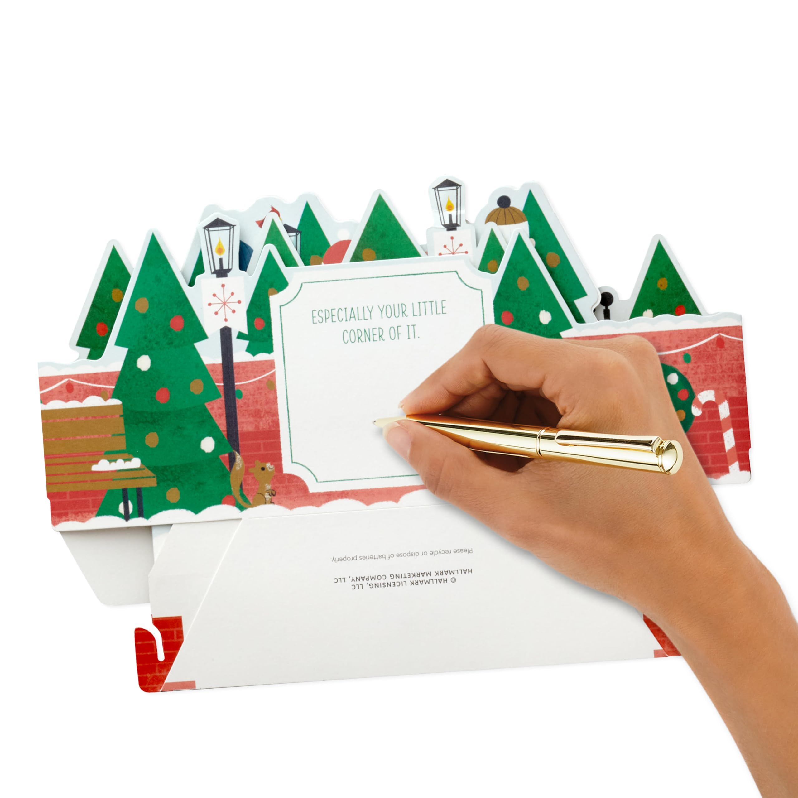 Hallmark Paper Wonder Musical Pop-Up Christmas Card with LED Lights - Carolers Singing Holiday Greeting Card for Home Decor, Gift Giving & Festive Celebrations