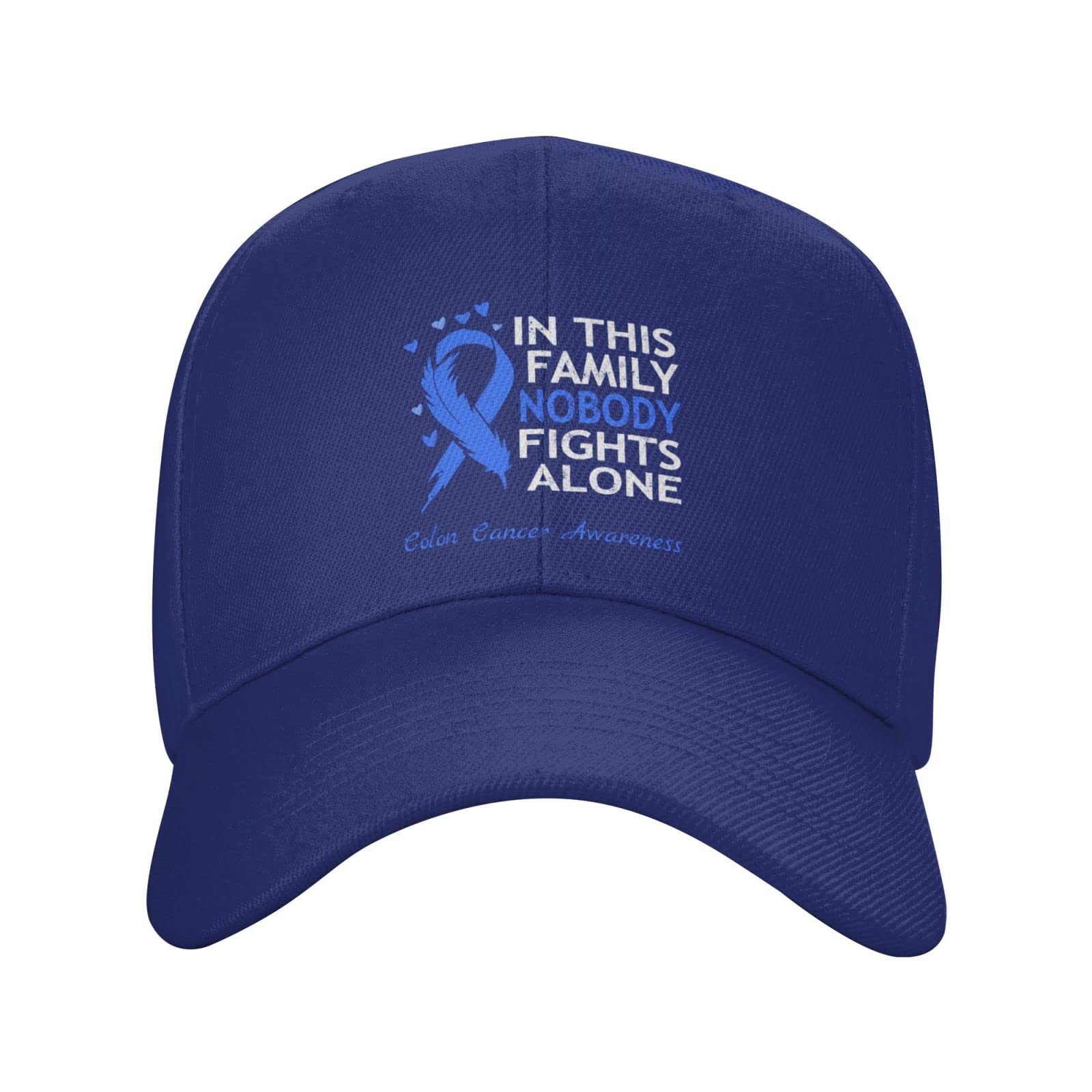 Fight Together Colon Cancer Awareness Baseball Cap - Adjustable Dad Hat for Men & Women - Support Loved Ones with This Inspirational Unisex Hat