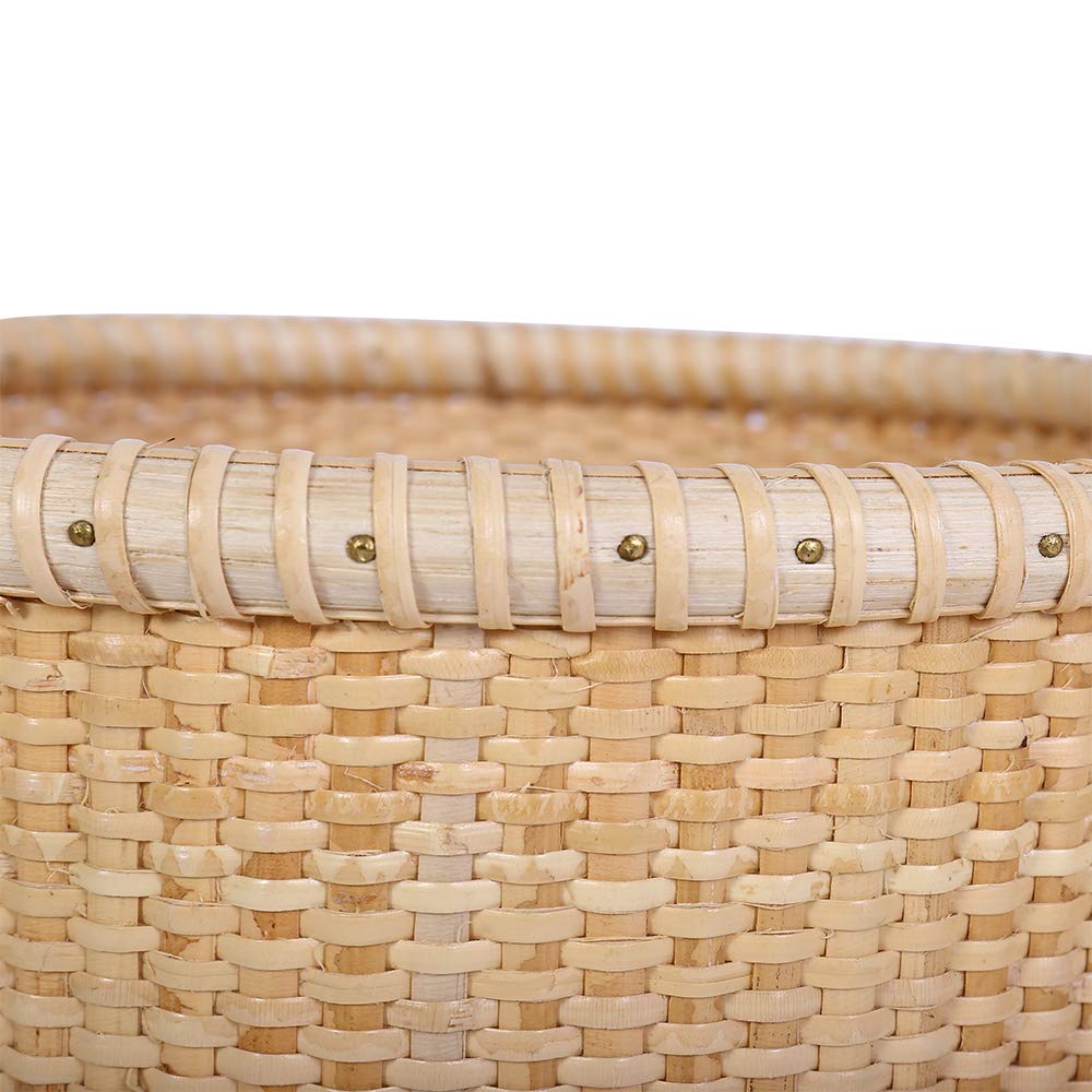 Handwoven Rattan Storage Basket - Nantucket Style Tea & Fruit Basket, Woven Desktop Organizer for Home Decor | Perfect for Kitchen, Living Room & Office Organization