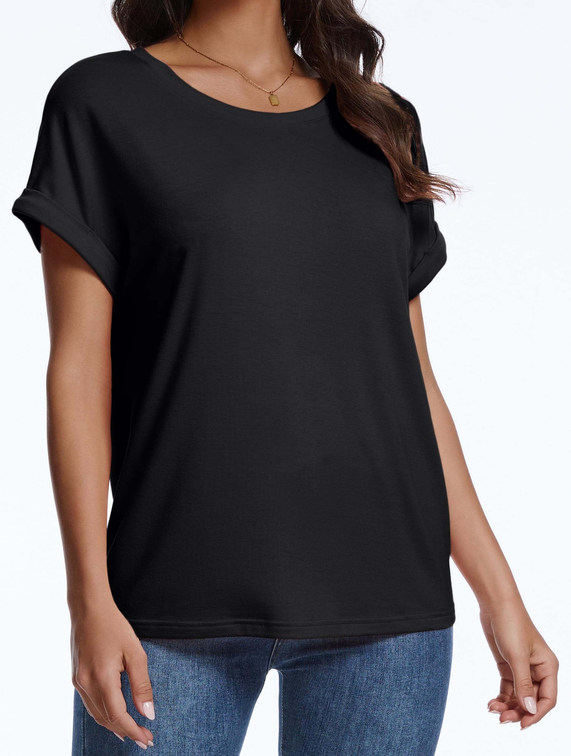 Women's Oversized T-Shirts - Short Sleeve Crewneck Summer Tops, Casual Loose Basic Tee Shirts | 2025 Trendy Fashion | Perfect for Beach, Lounge & Everyday Wear