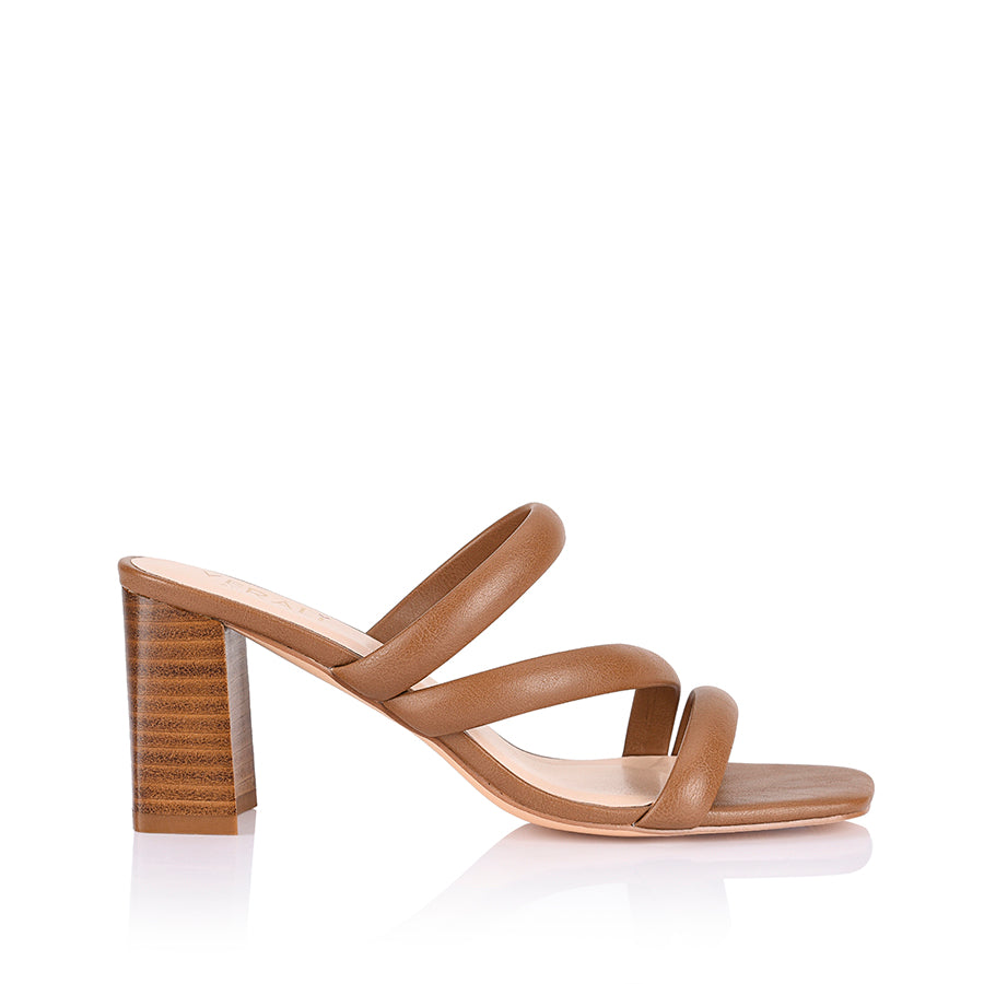 NaeNae Block Heel Sandals for Women - Comfortable Tan Summer Shoes | Perfect for Weddings, Parties & Casual Outings