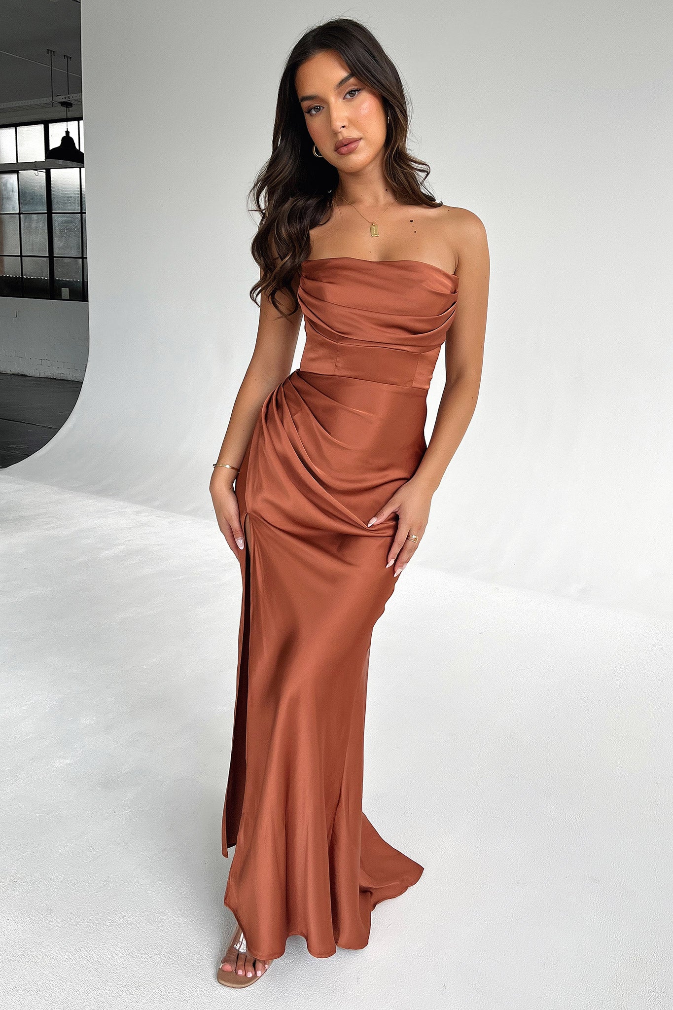 Lola Maxi Dress in Rust - Flowy Boho Summer Dress for Women | Perfect for Beach Vacations, Date Nights & Casual Outings