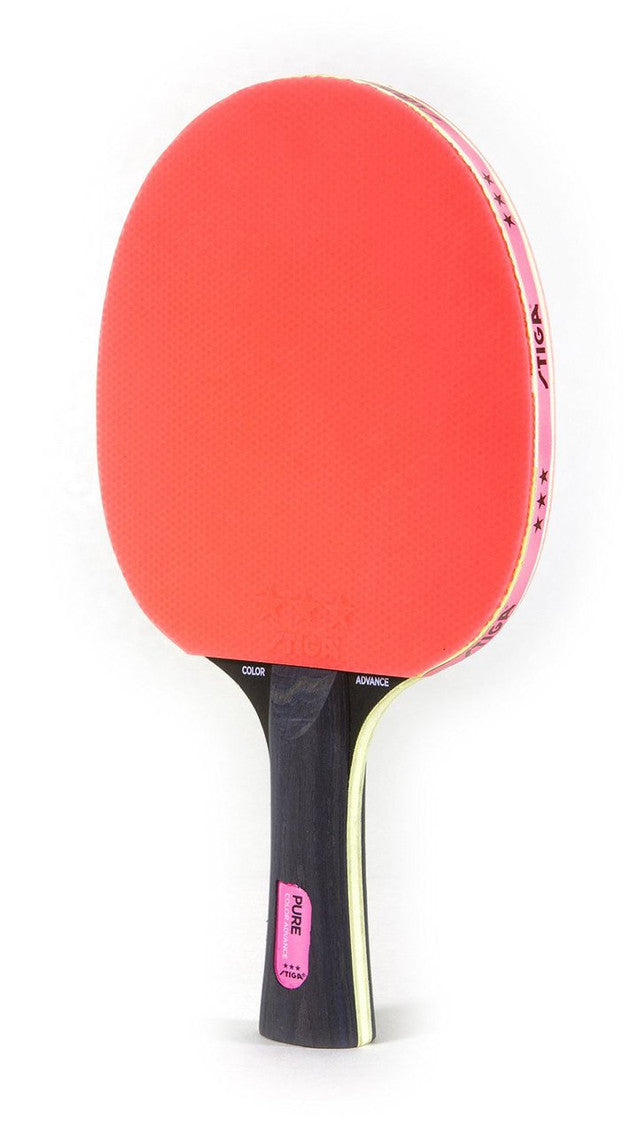 Stiga Pure Advance Pink Table Tennis Racket (FL Handle) - Premium Ping Pong Paddle for Competitive Play & Training