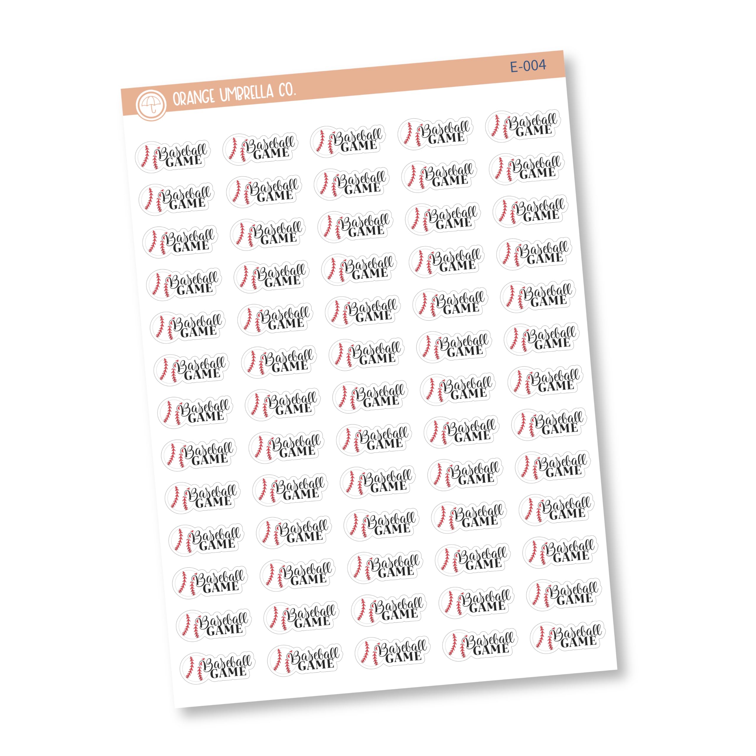 Baseball Game Planner Stickers - Score Tracking Decals for Sports Journals & DIY Planners - Perfect for Game Schedules, Team Stats & Fan Scrapbooking (E-004)