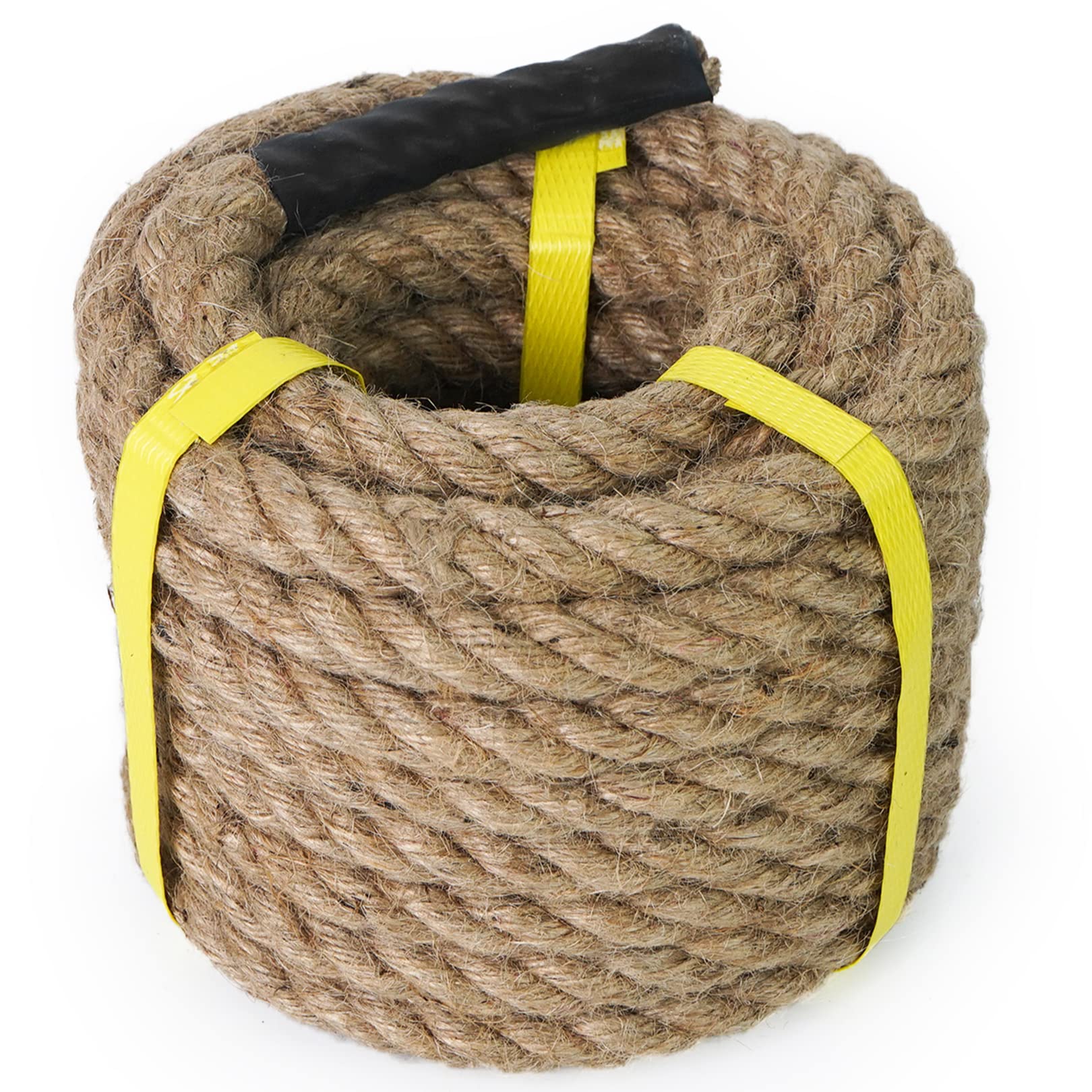 Premium 1.5 Inch Jute Rope - 48 Feet Natural Twisted Hemp Rope for DIY Crafts, Home Decor, Hammocks & Outdoor Activities - Perfect for Climbing, Anchor Lines, Cat Scratching Posts & Tug of War Games - Durable & Eco-Friendly Rope for Nautical, Farmhouse & Rustic Decor