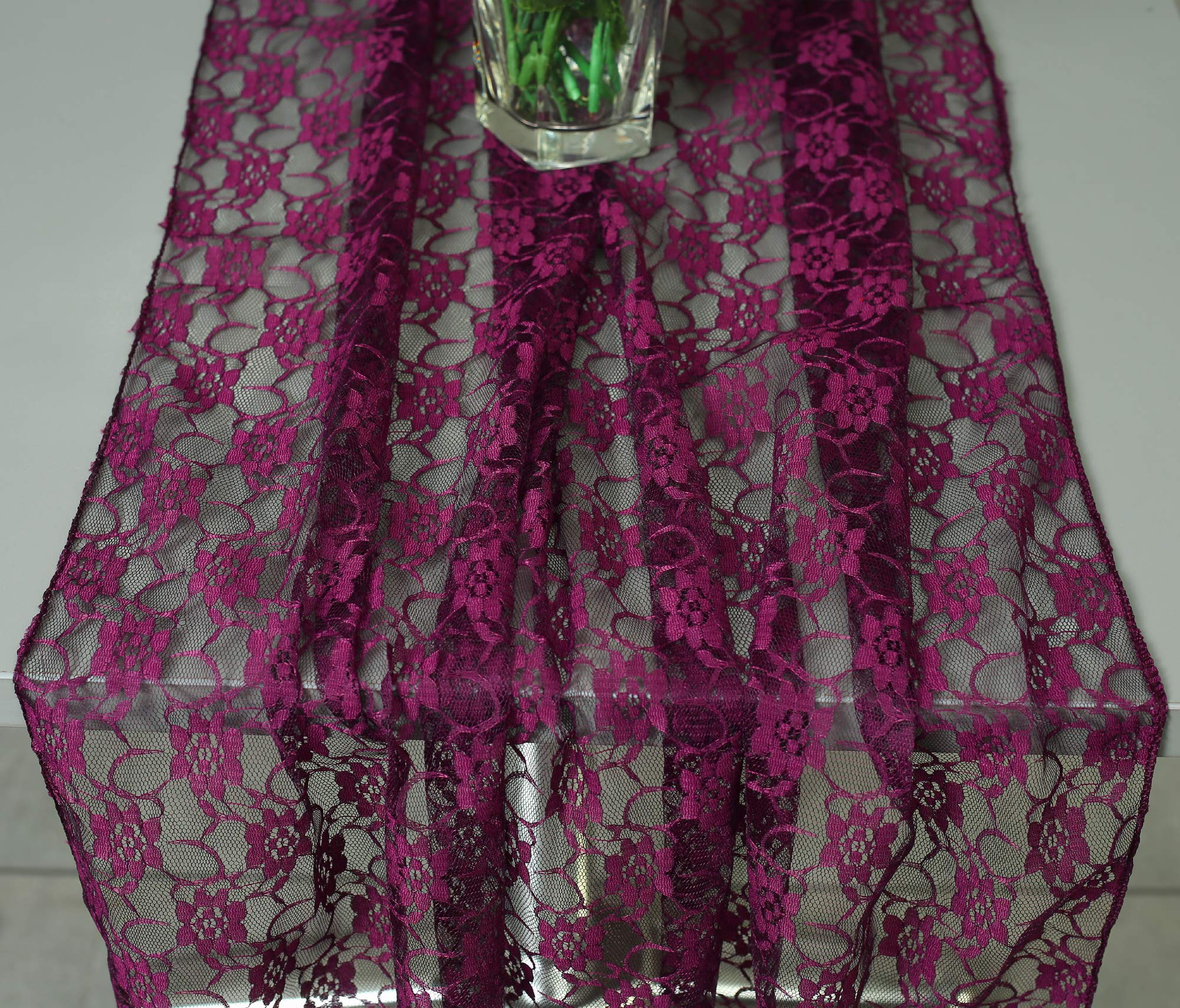 15-Pack Elegant Sheer Lace Table Runners 27