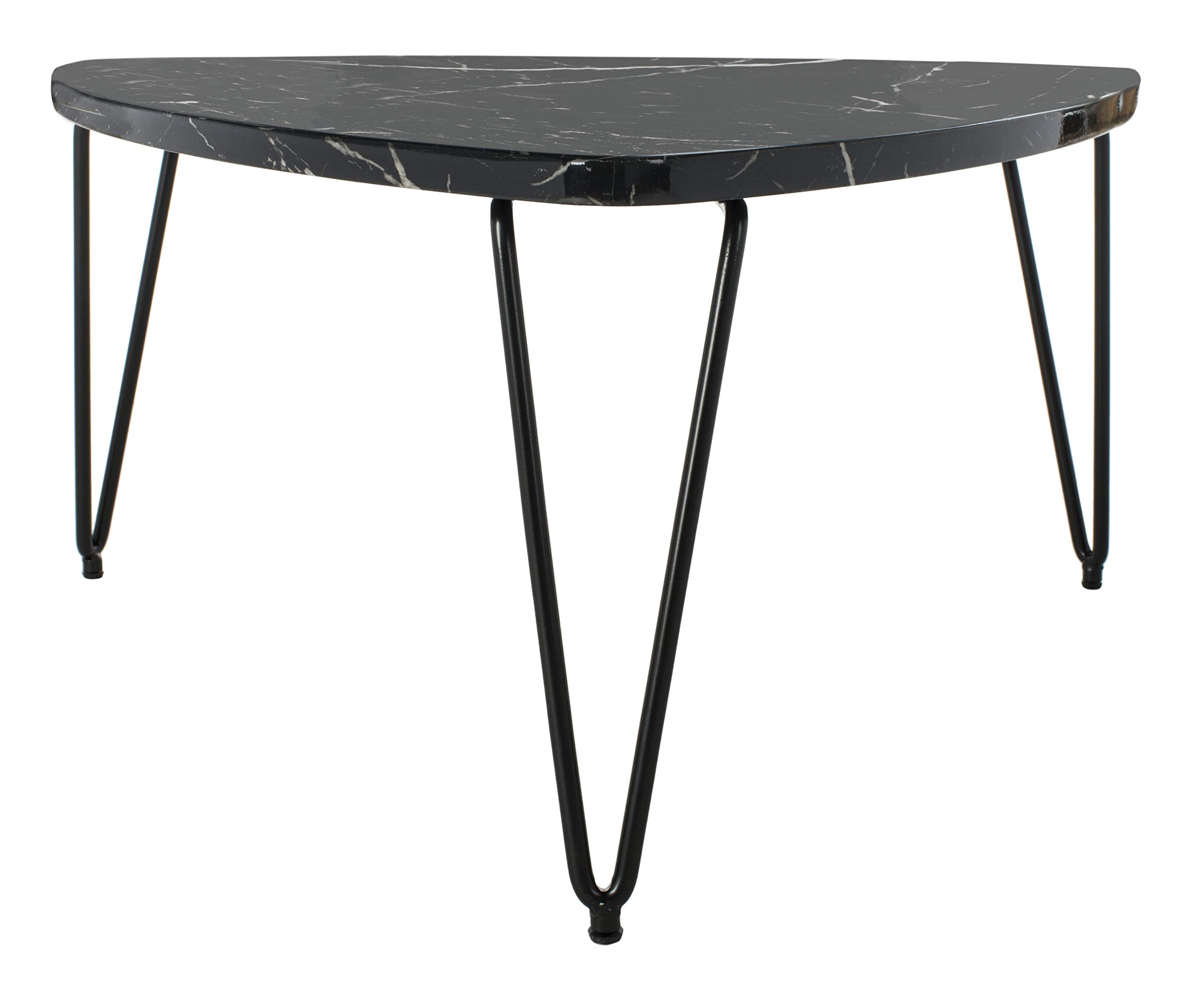 Safavieh Jacky Black Faux Marble Coffee Table - Modern Living Room Center Table for Home Decor, Small Space Furniture, Apartment Essentials