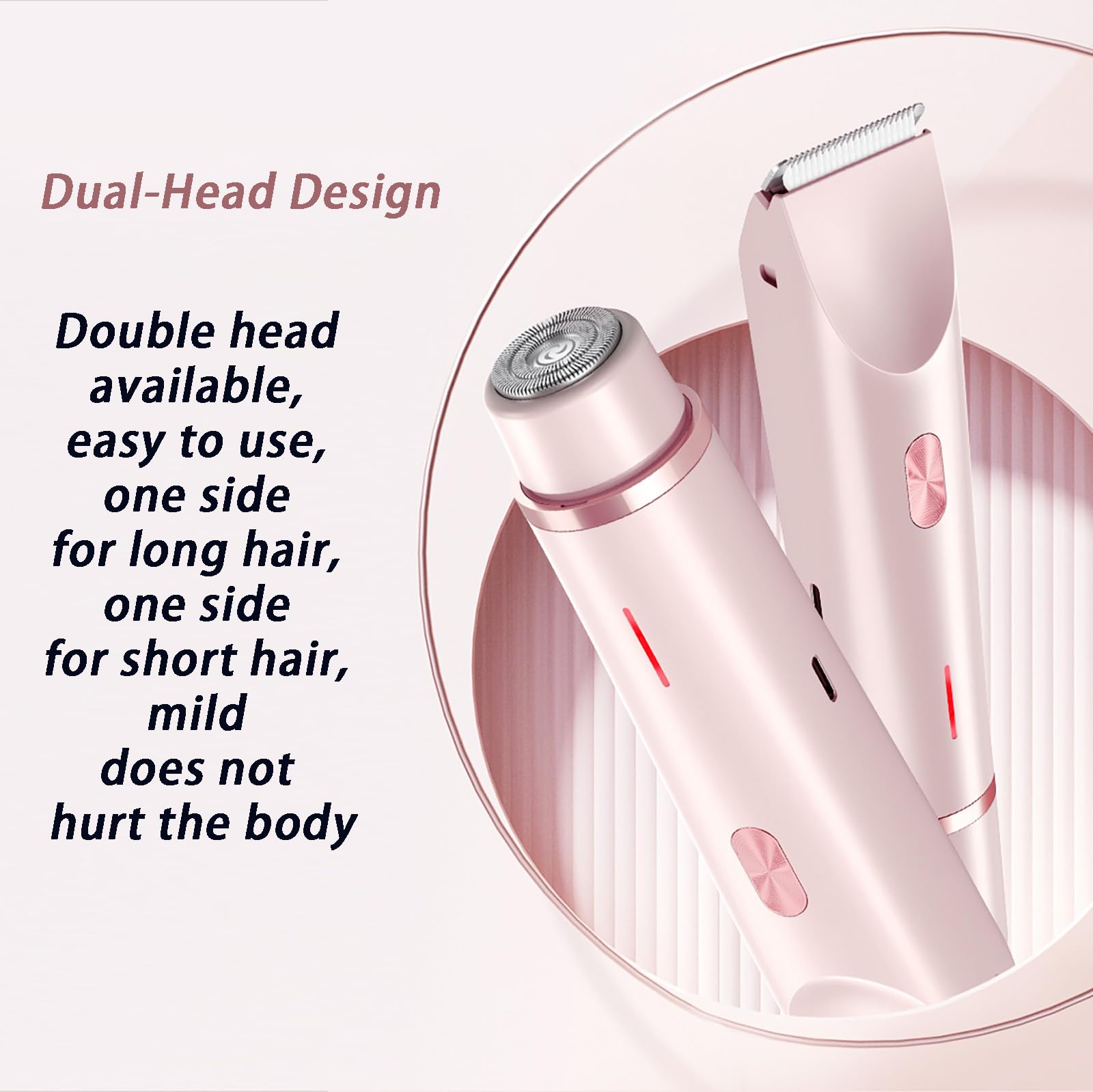 Ezme Razor 2.0 - Electric Bikini Trimmer & Body Shaver for Women, 2-in-1 Waterproof Wet/Dry Trimmer, Painless Hair Removal for Sensitive Skin - Perfect for Travel, Gym & At-Home Grooming (1 Pack)