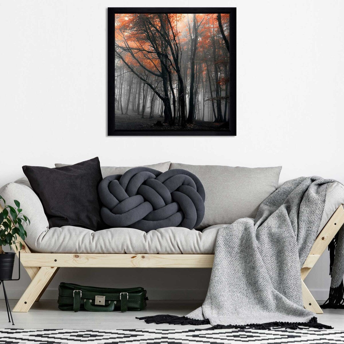 46 Autumn Woods Landscape Photo Print on Acrylic - Premium Wall Art Decor for Living Room, Bedroom & Office | Nature Photography by PhotoINC Studio